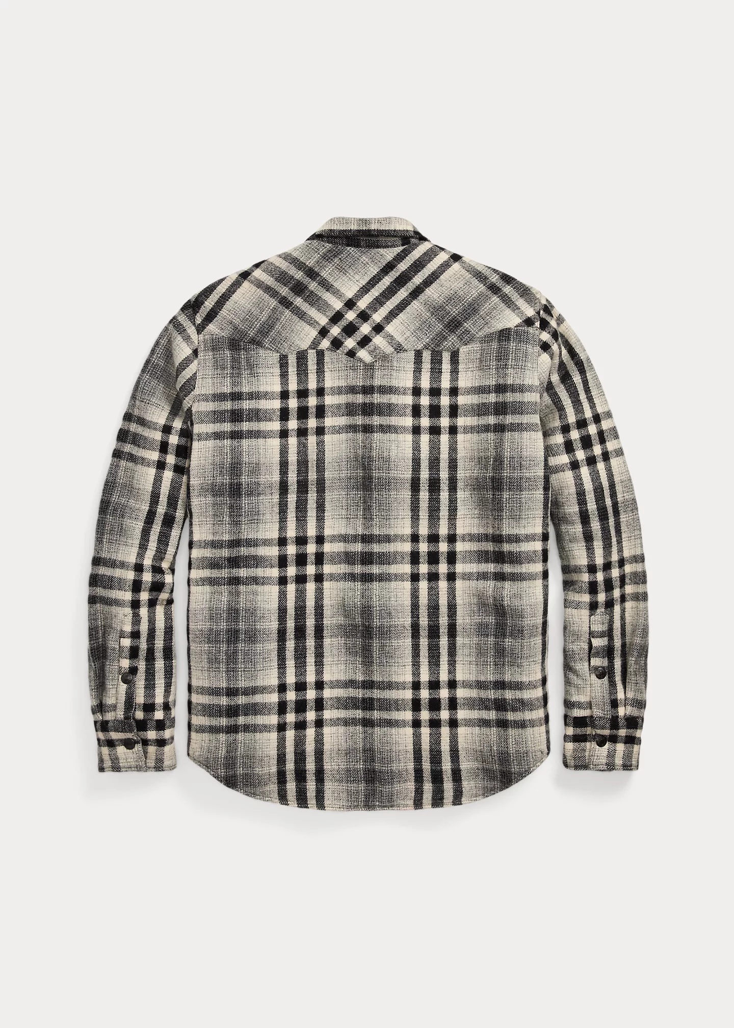 Fleece-Lined Plaid Twill Overshirt - 2