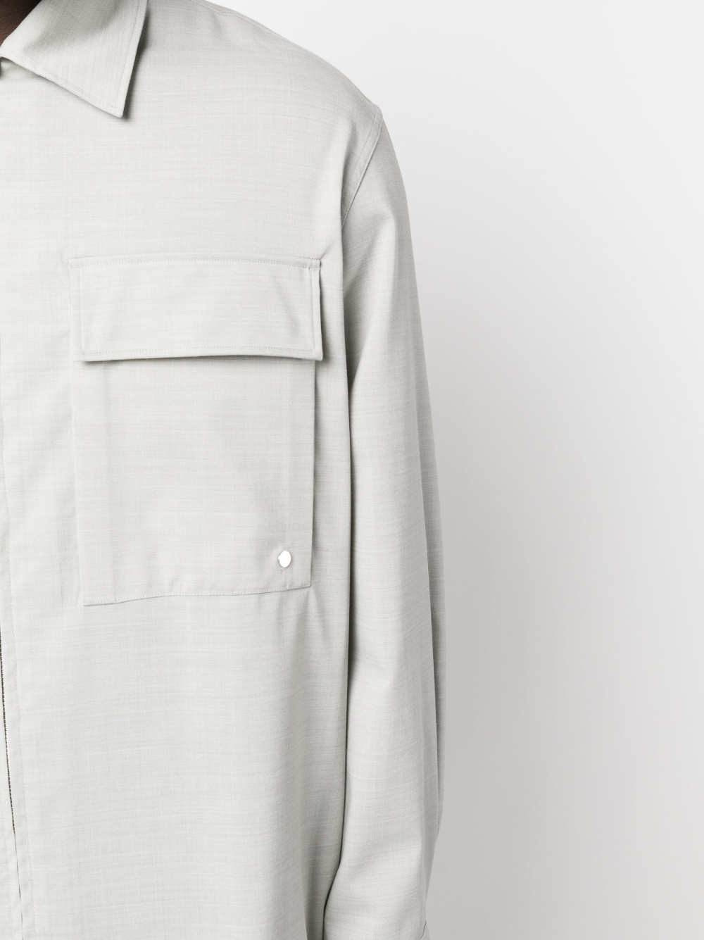 zip-up long-sleeve shirt - 6