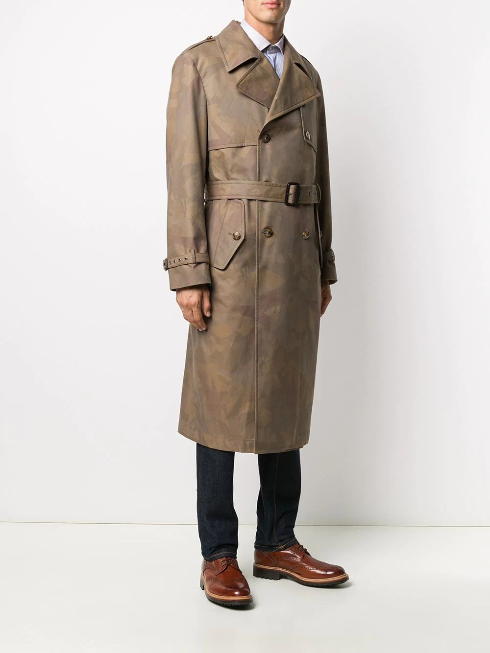 belted trench coat - 3