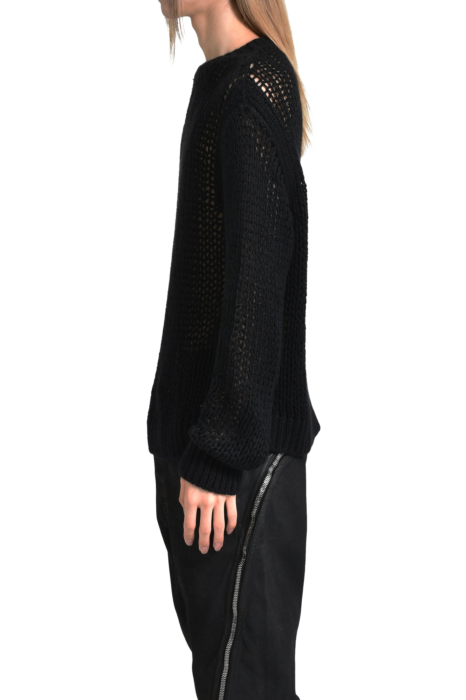 OVERSIZED LS ROUND NECK / BLK - 3