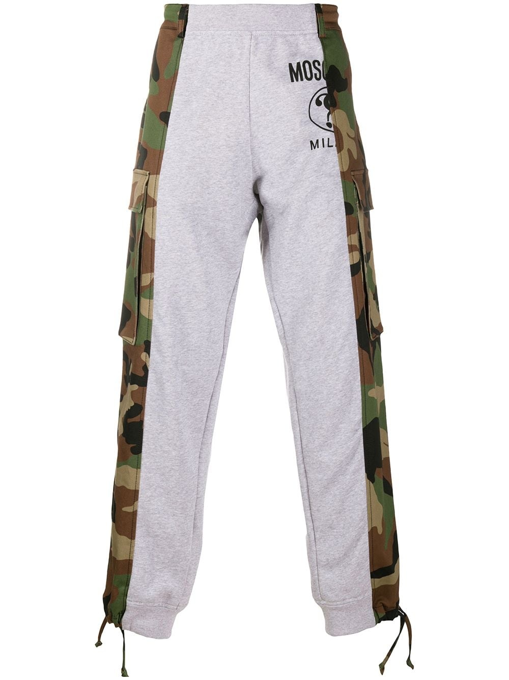 camouflage panelled track pants - 1