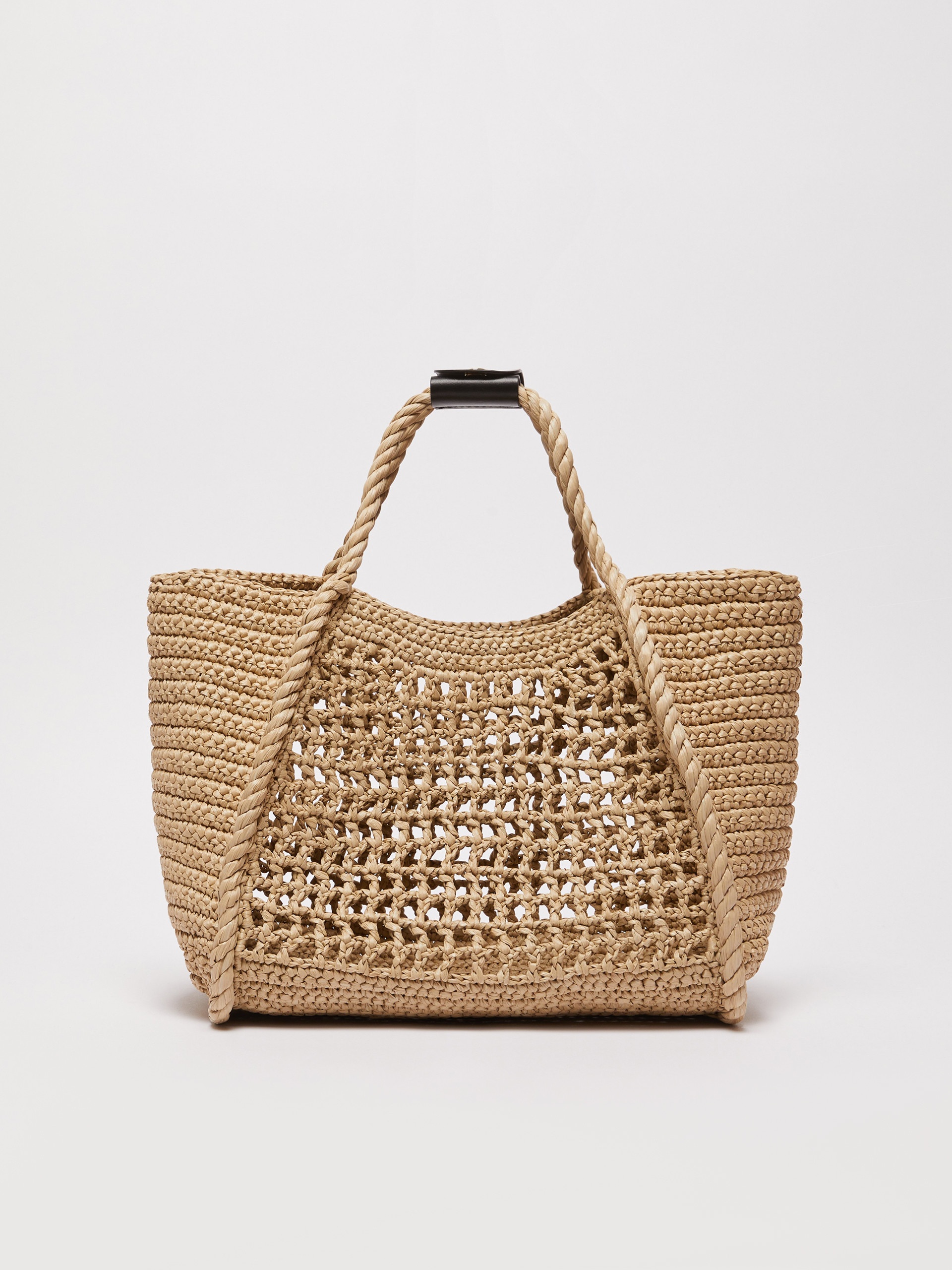 Raffia-effect small Marine bag - 3