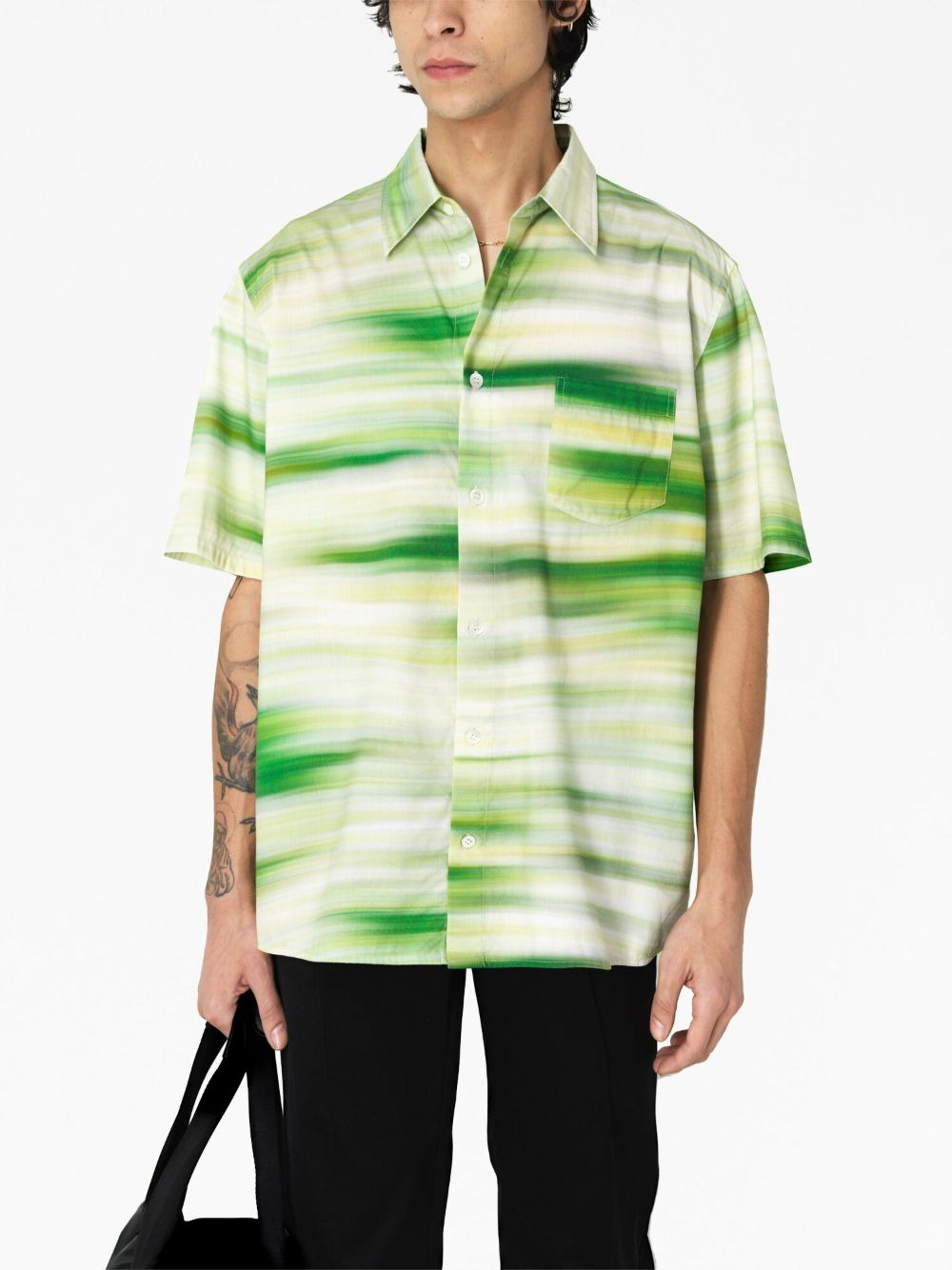 abstract-pattern short-sleeve shirt - 6