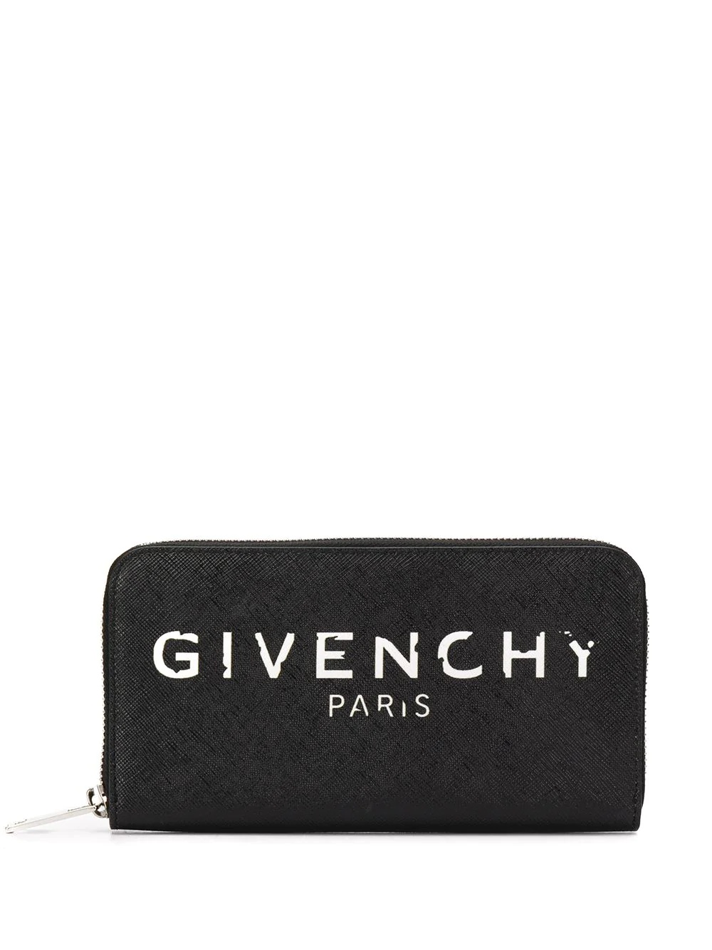 vintage-effect logo zip-around wallet - 1