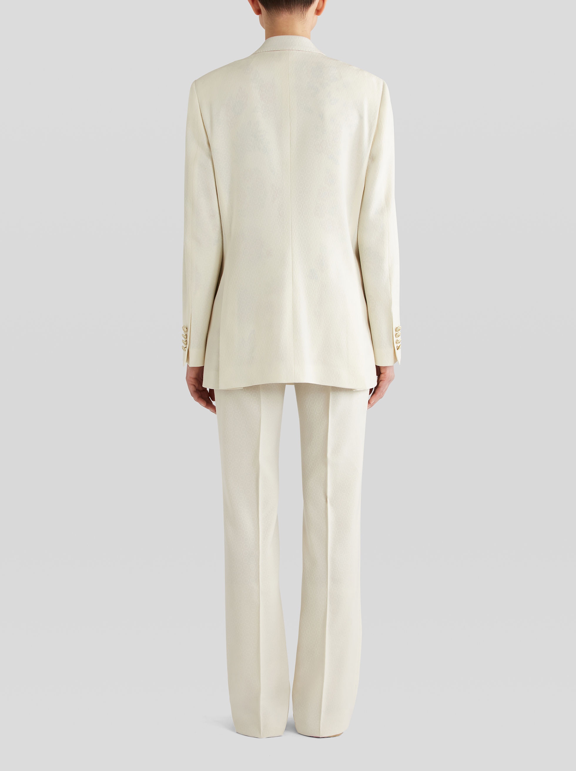 DOUBLE-BREASTED WOOL JACQUARD JACKET - 4