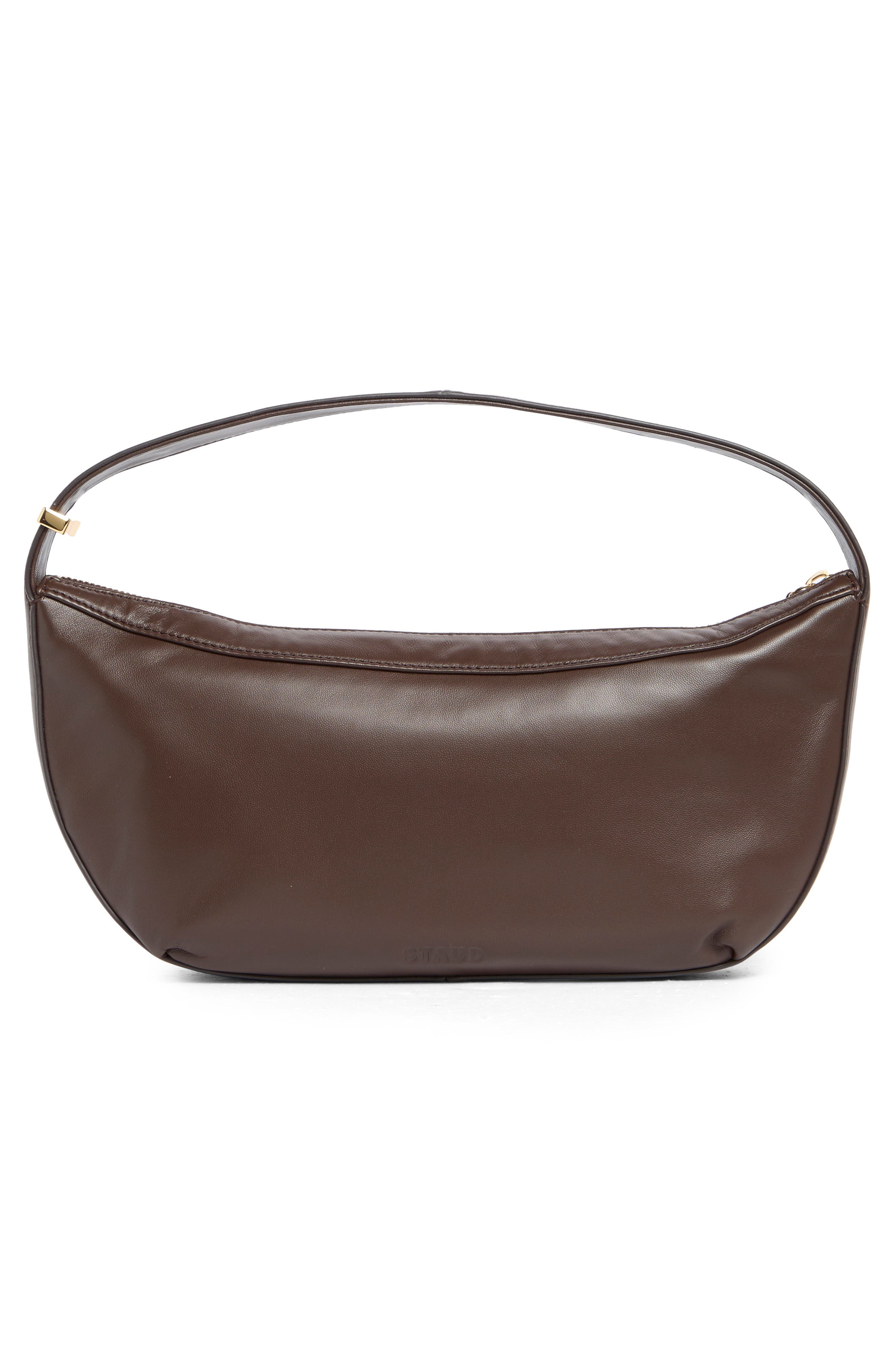 STAUD Demy Convertible Leather Shoulder Bag in Espresso at Nordstrom - 3