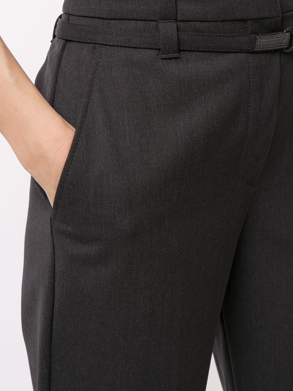 belted waist trousers - 5