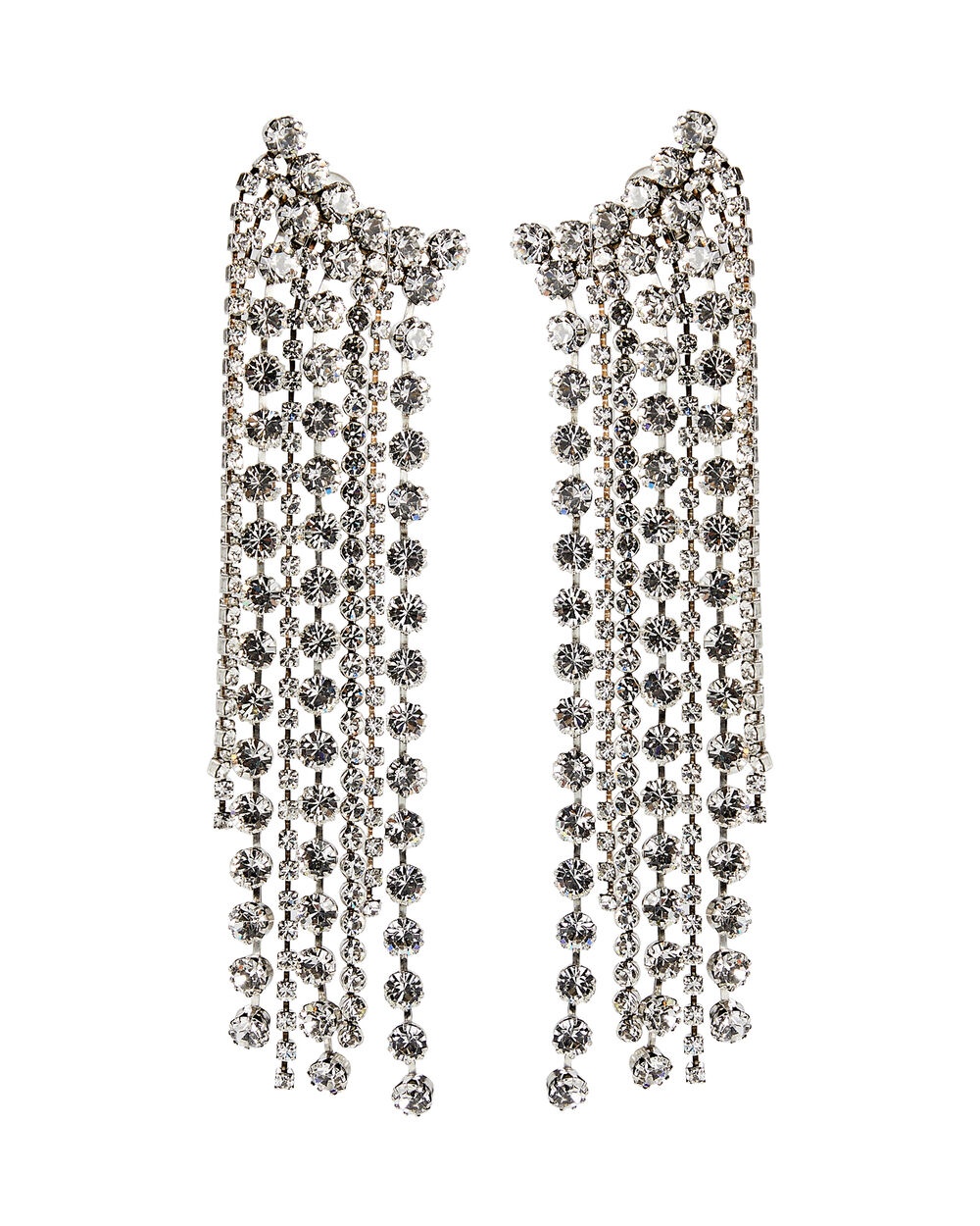 Crystal Fringe Waterfall Earrings - 1