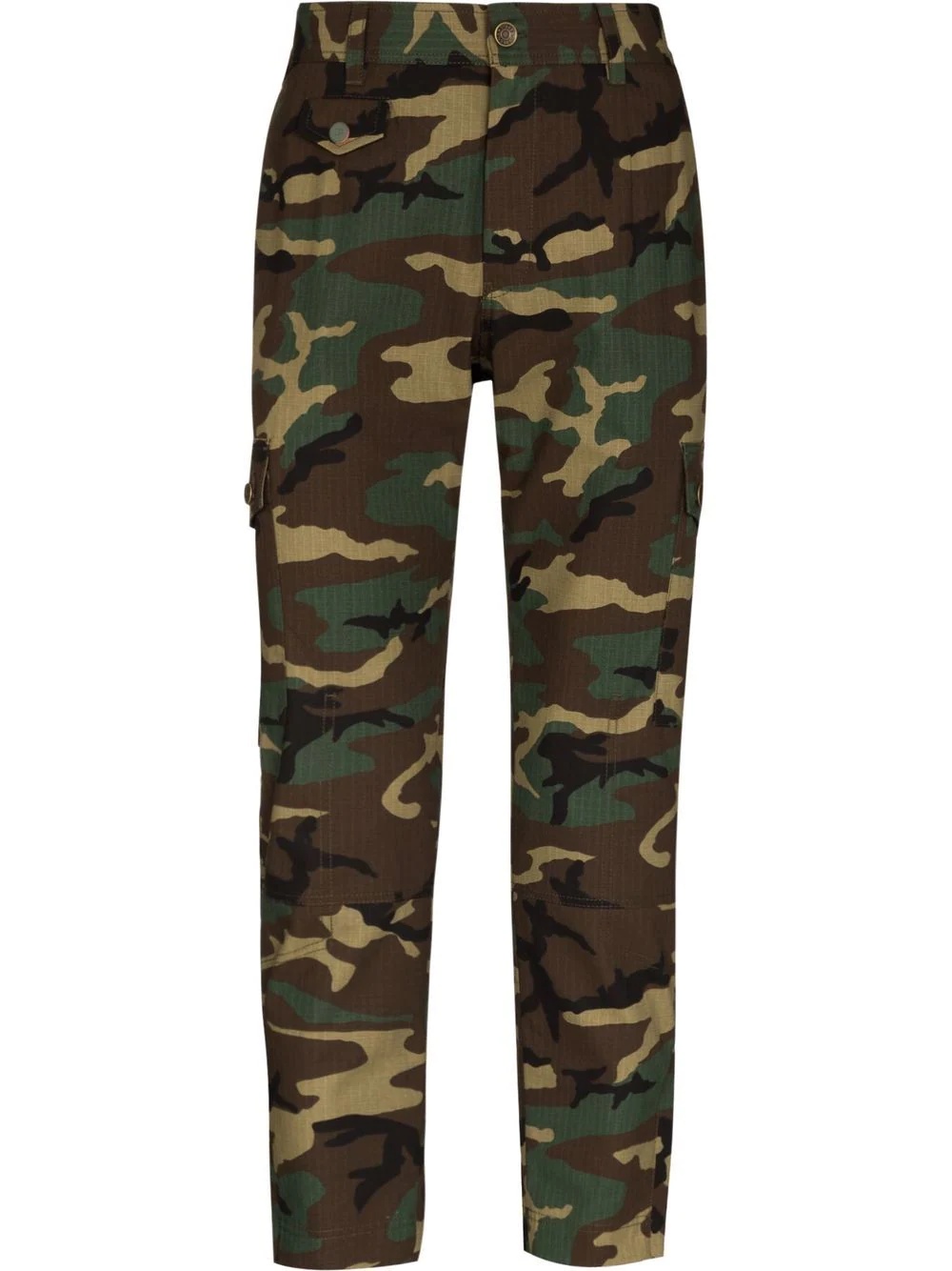 camouflage-print cropped cargo trousers - 1