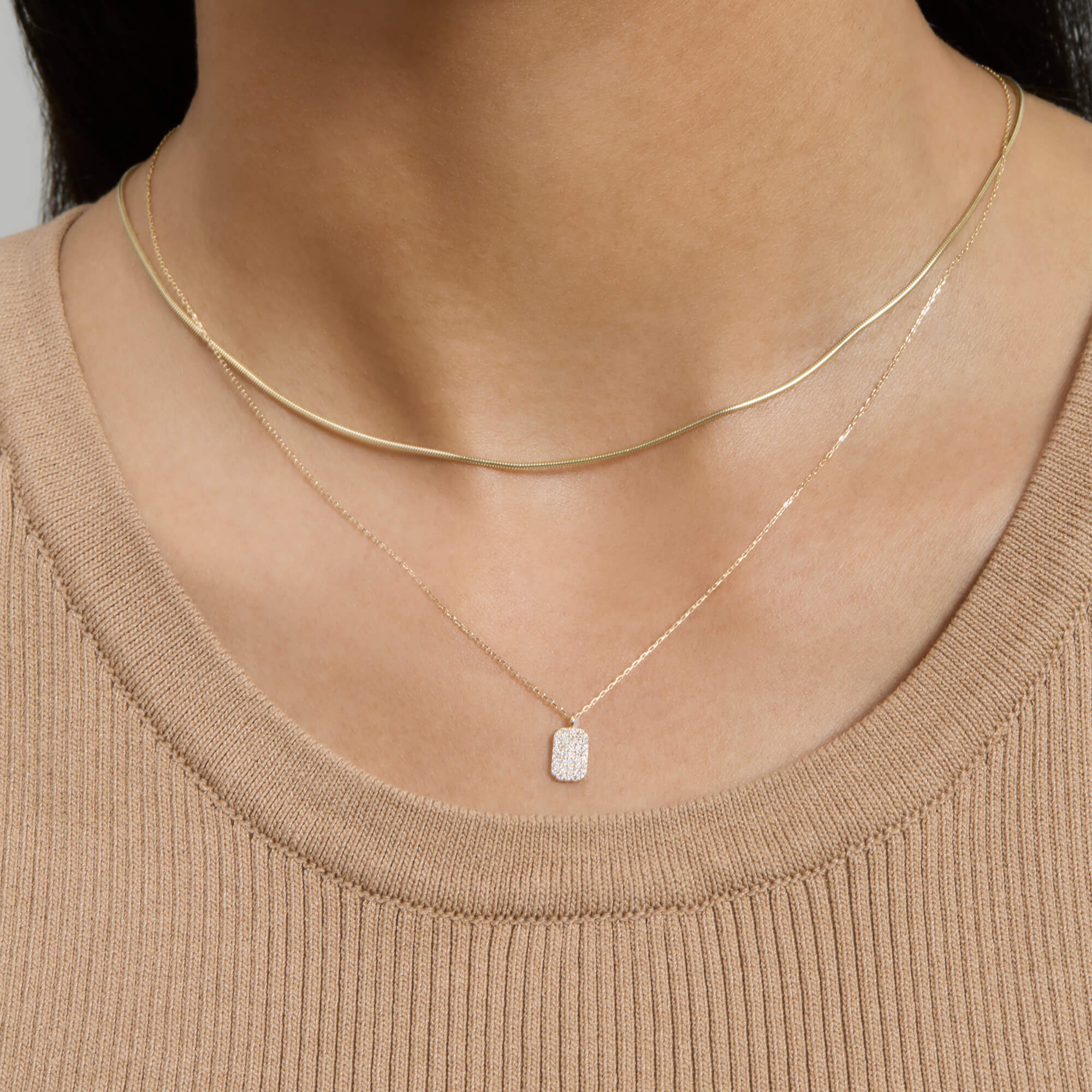 Tagged Diamond Pendant - 5