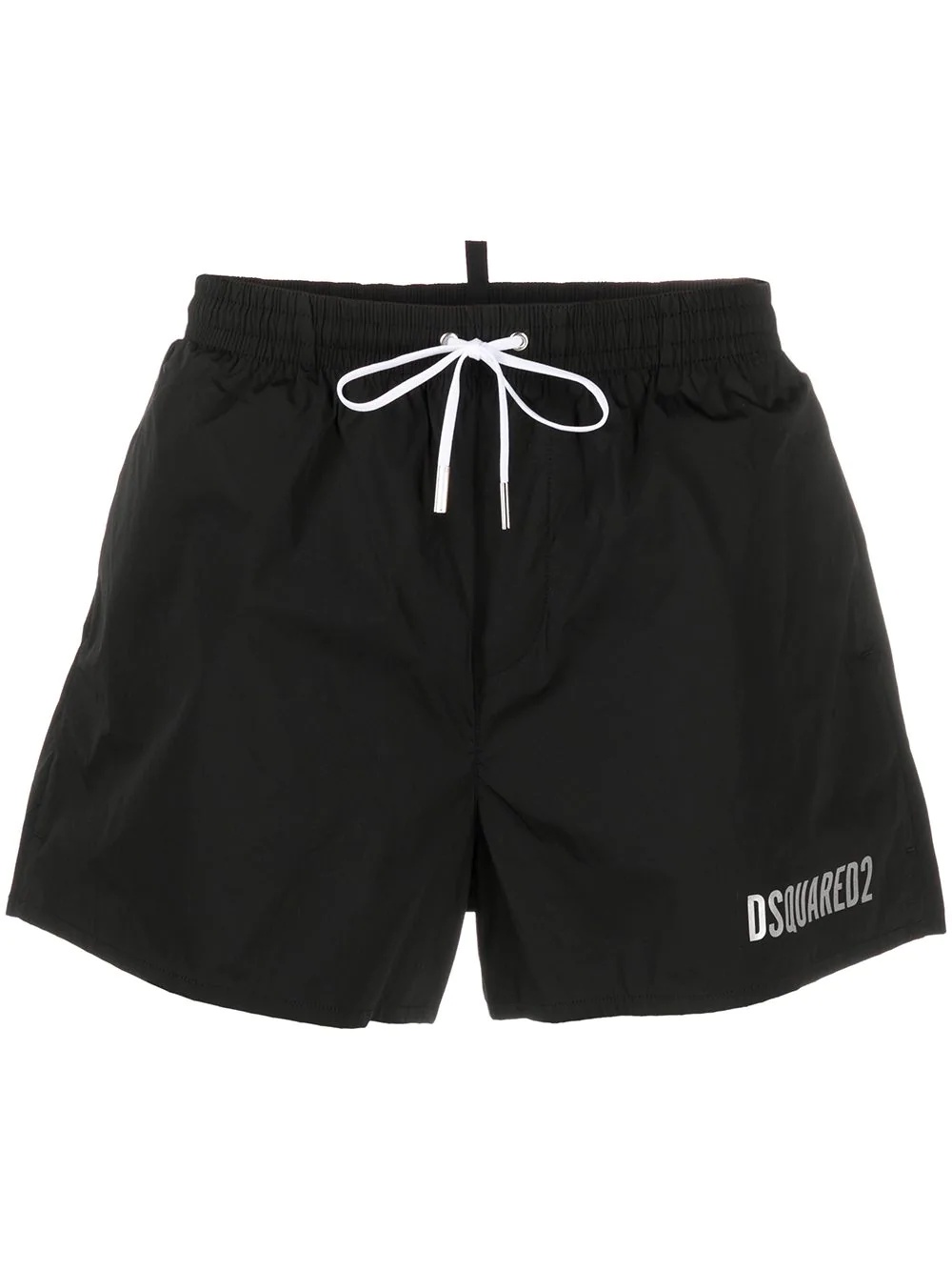 metallic-logo swim shorts - 1