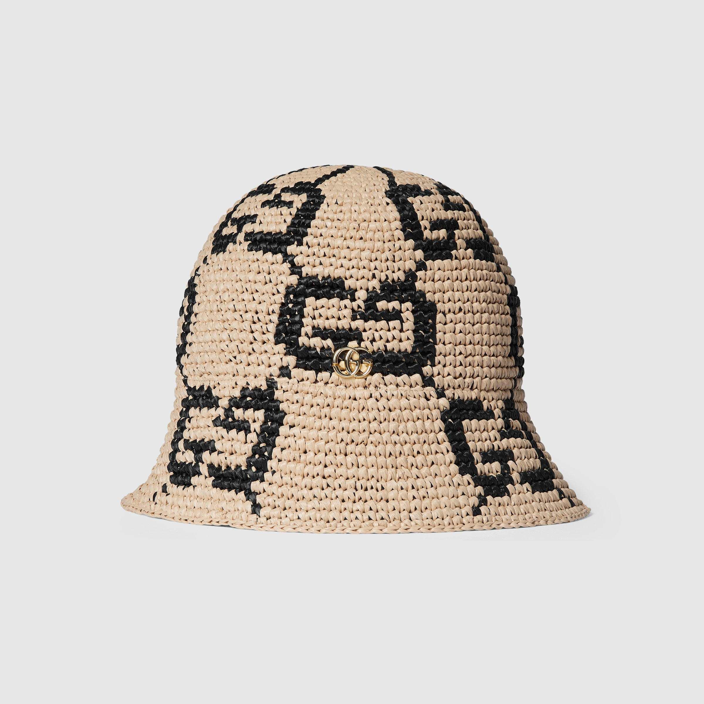 GG straw cloche hat - 2