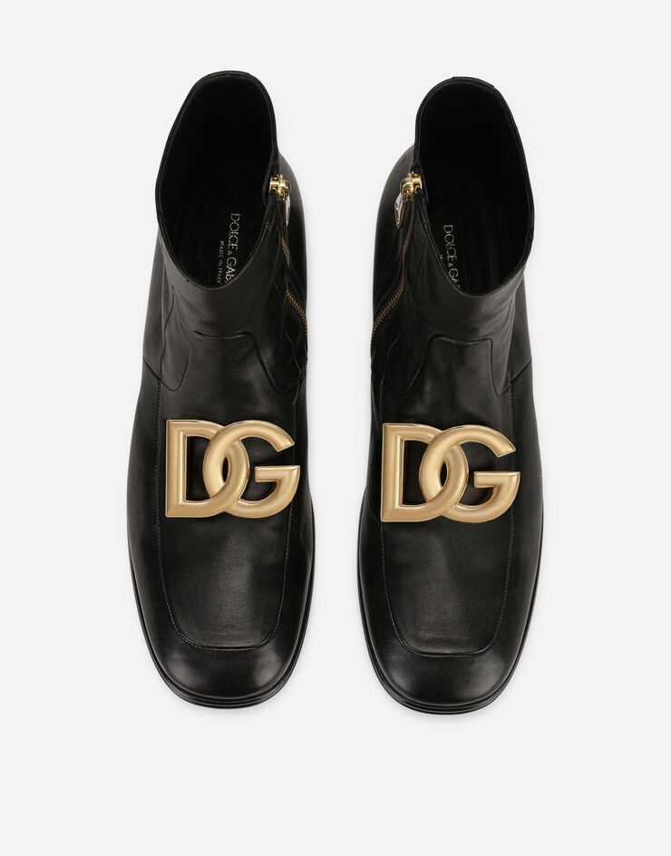 Nappa leather ankle boots with DG logo - 4