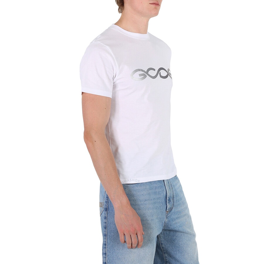 GCDS Reflective Logo Regular Cotton T-Shirt - 4