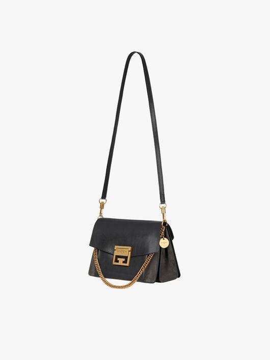 TWO-TONED SMALL GV3 BAG IN LEATHER AND SUEDE - 3