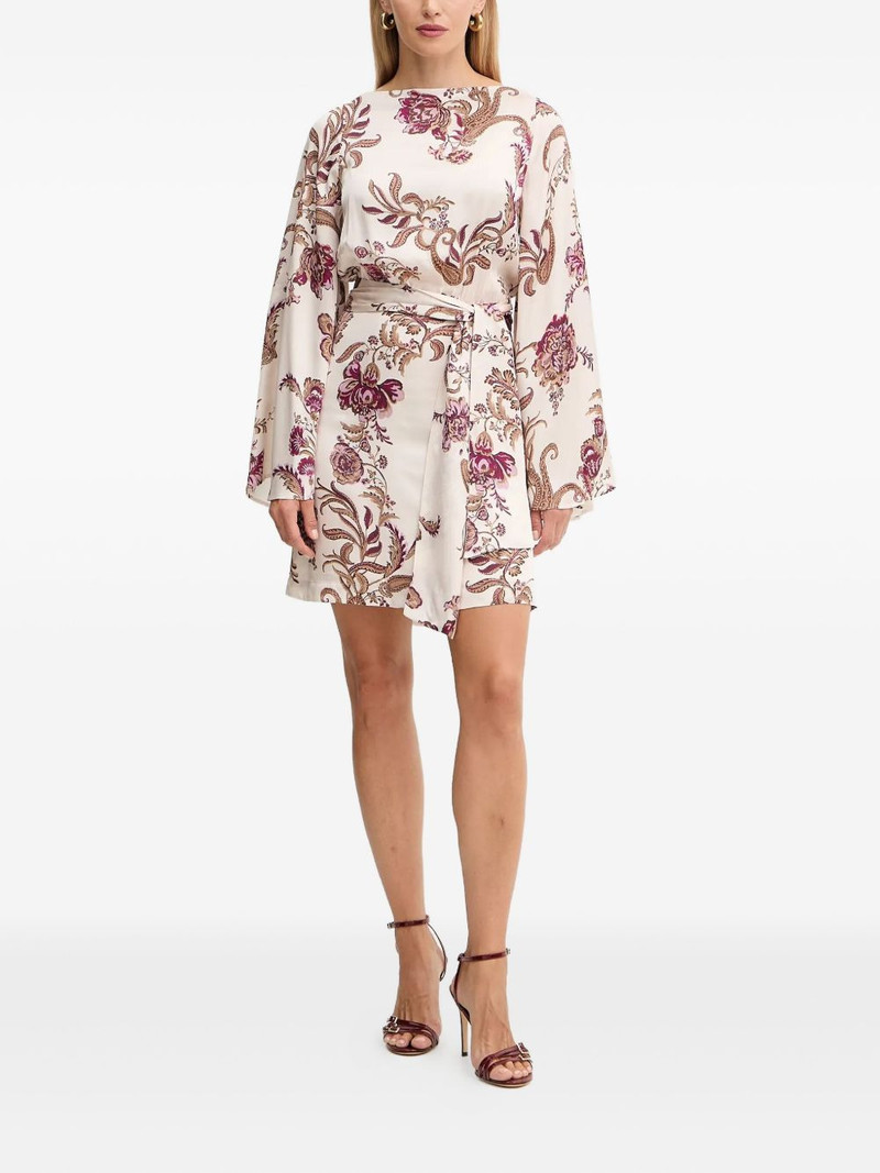 GUESS USA floral-print tie-fastening mini dress outlook
