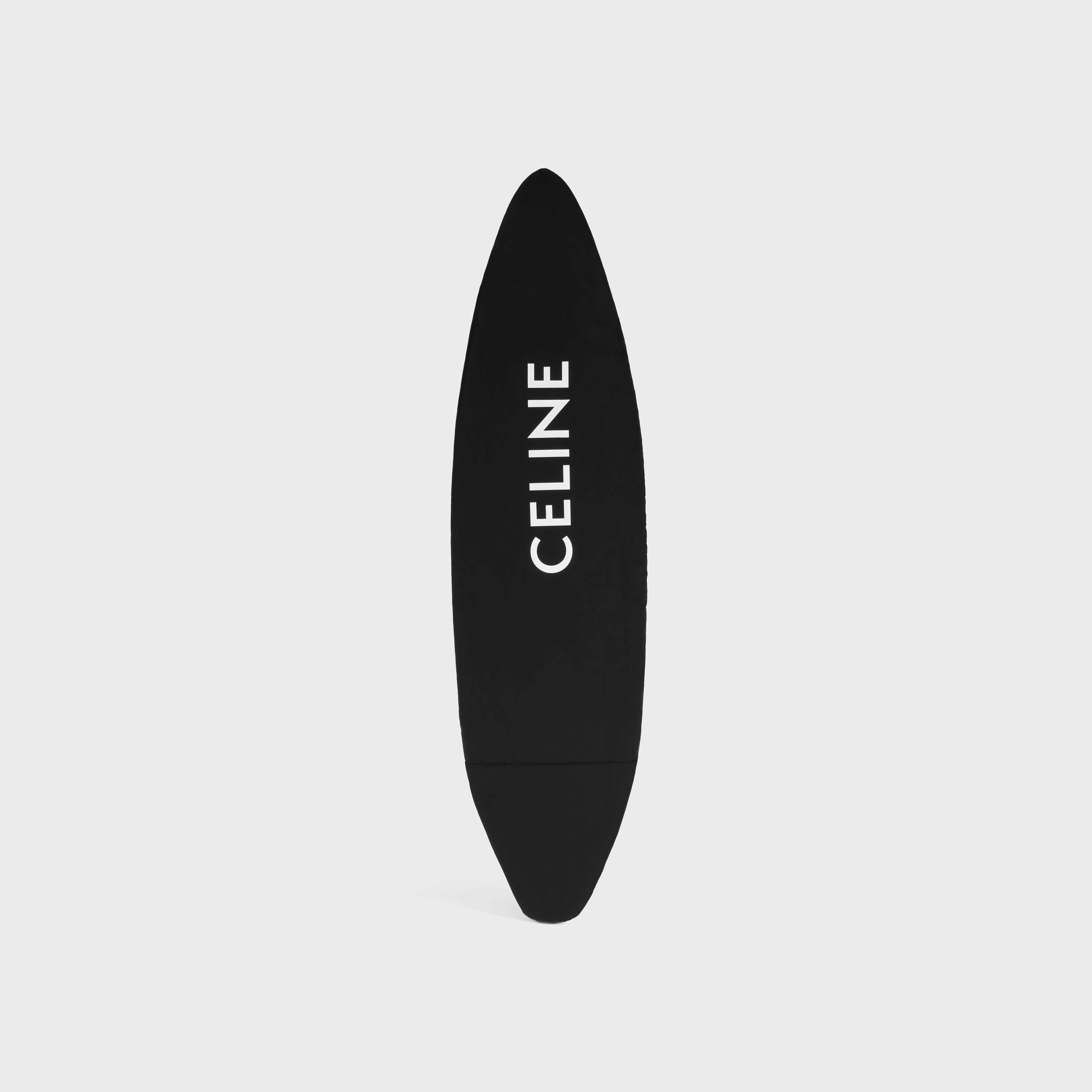 WHITE SHORTBOARD WITH CELINE BLACK LOGO IN RESIN AND FIBERGLASS - 6