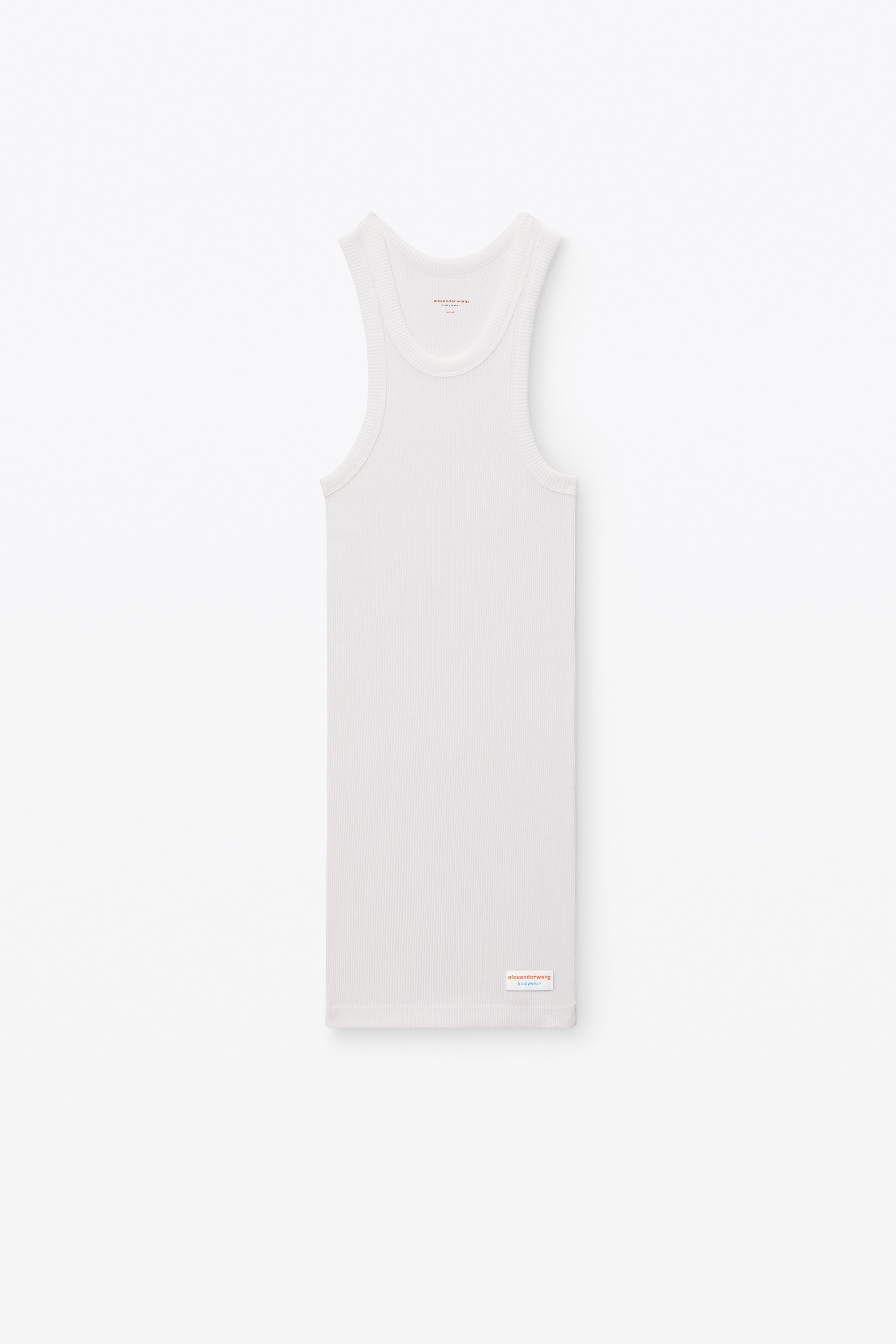 racer tank loungewear dress in ribbed cotton jersey - 1