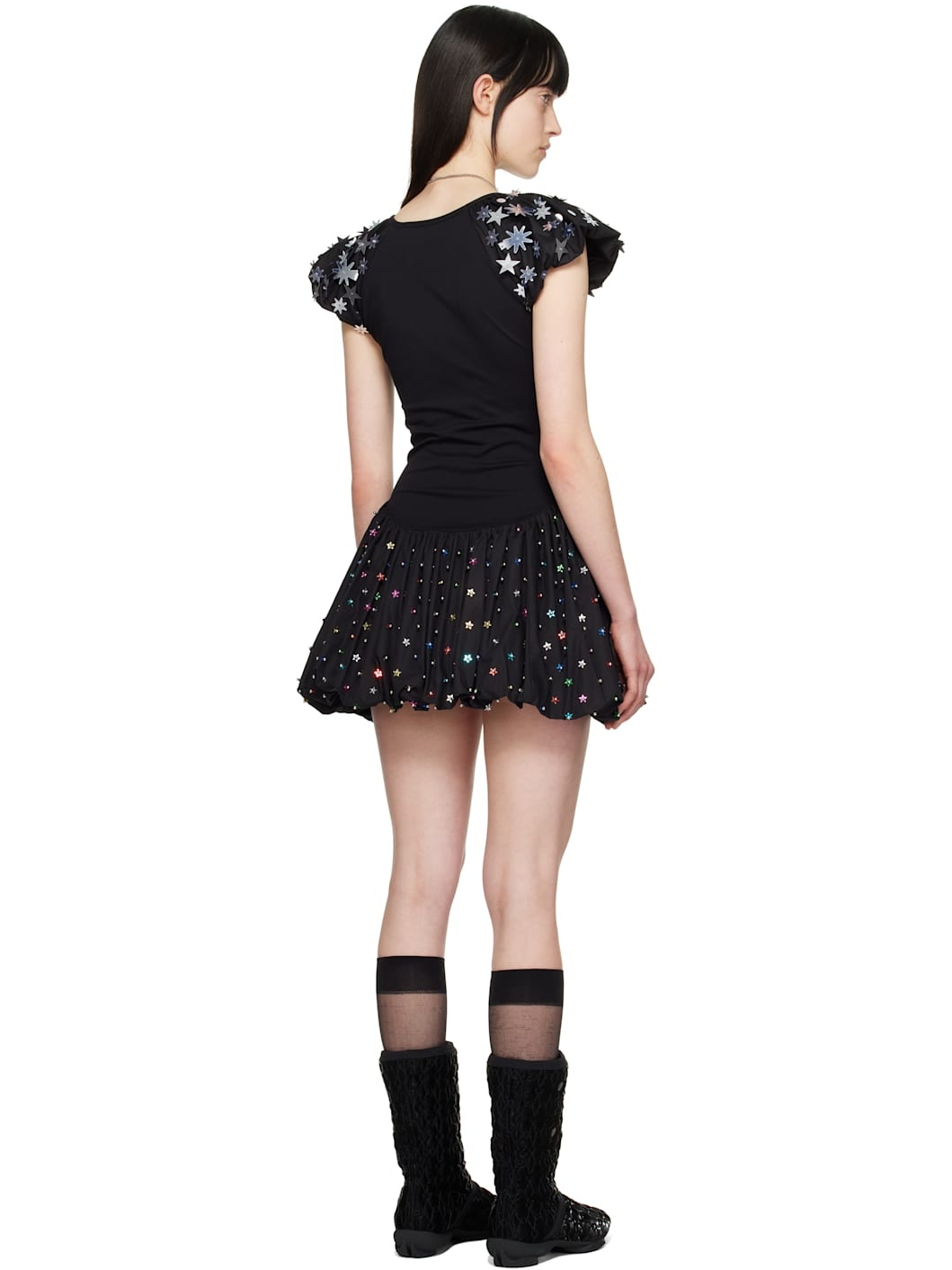 Black Angelica Minidress - 3