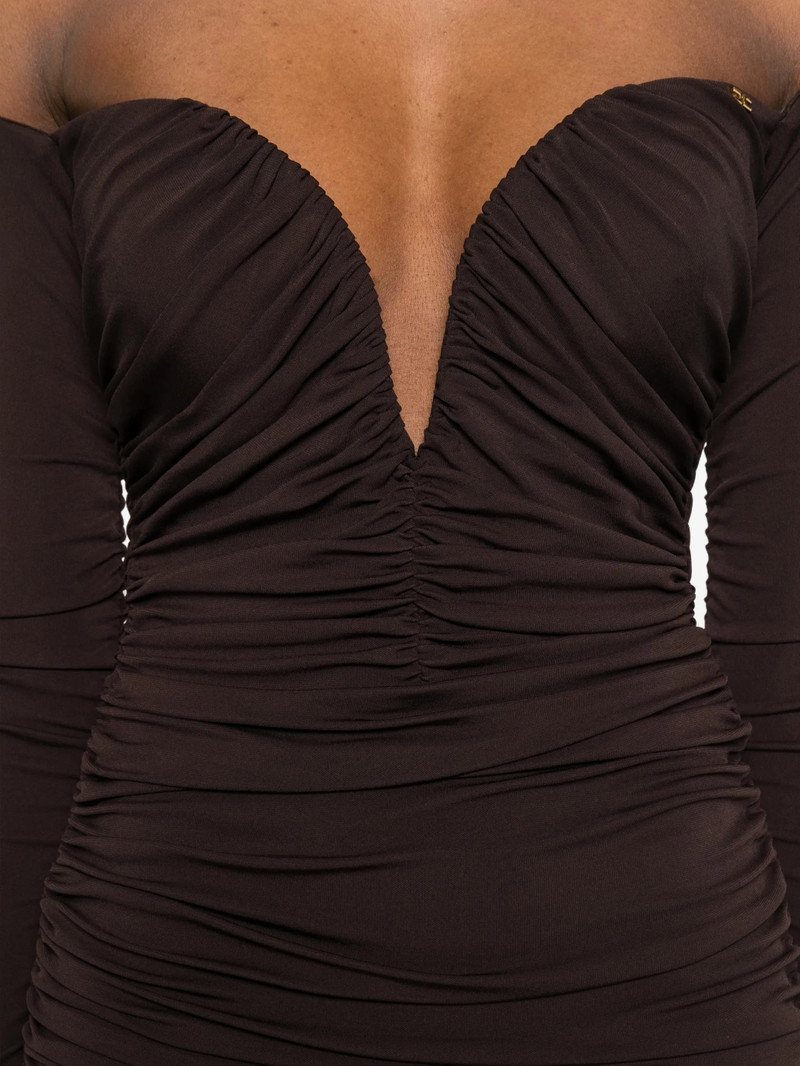 Elisabetta Franchi Long-sleeved Ruffled Mini Dress 3