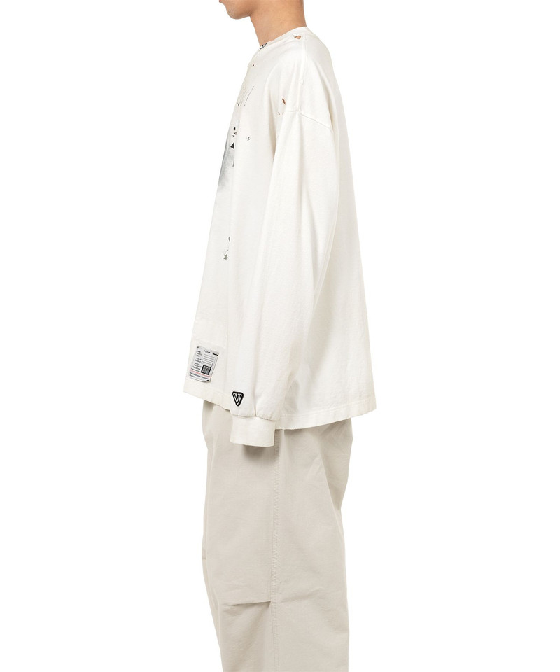 Dog Printed Embellished Distressed Long Sleeve T-shirt 5