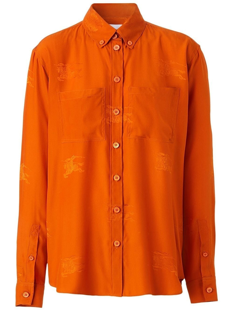 logo-embroidered long-sleeve shirt 1