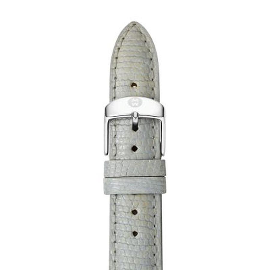 Michele - Michele Special Edition Ladies 16mm Smoked Pearl Lizard Leather Watch Strap MS16AA030028 - 1