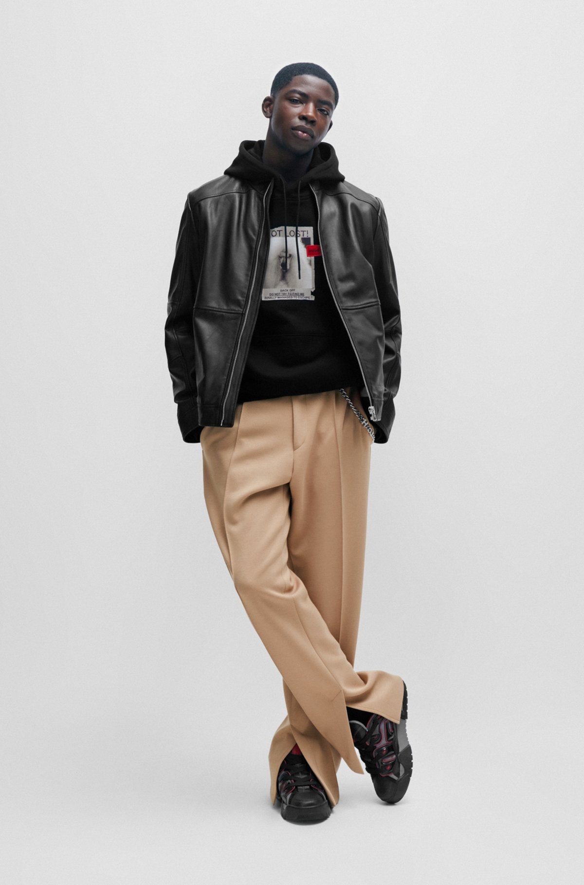 RELAXED-FIT HOODIE IN FRENCH TERRY WITH DOG ARTWORK - 4