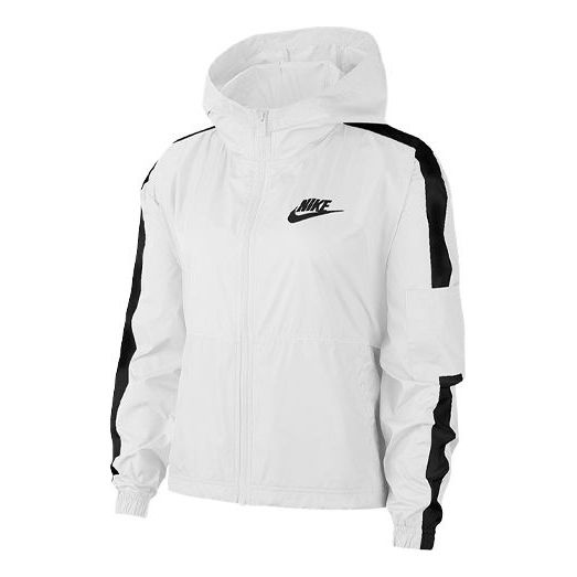 (WMNS) Nike Sportswear Sun Protection Hooded Jacket White CJ7345-100 - 1