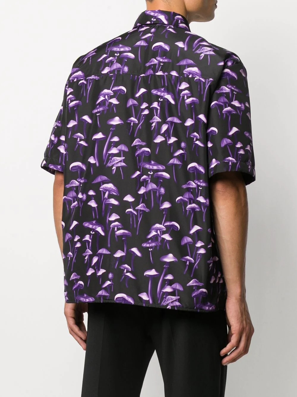 mushroom print overshirt - 4