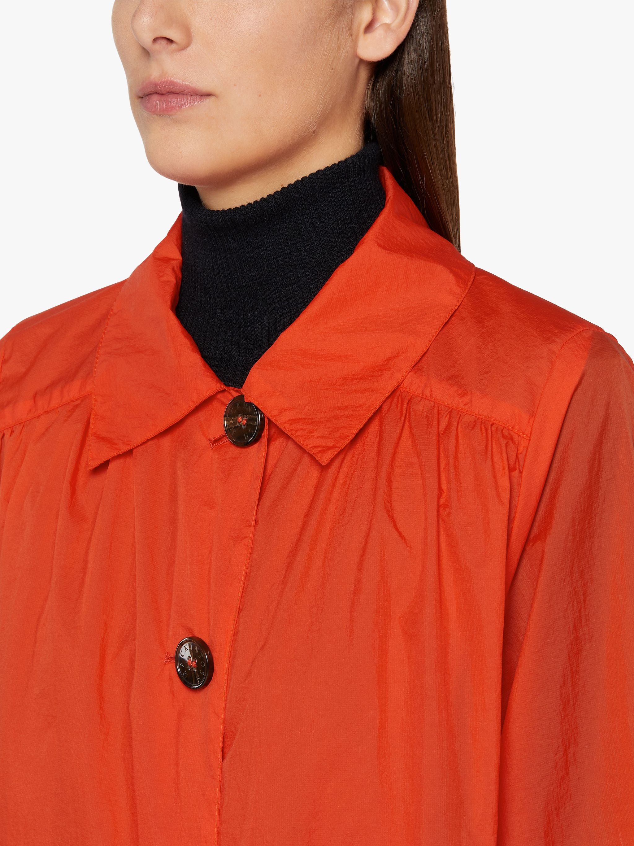 HANA ORANGE NYLON OVERCOAT | LMJ-018 - 5