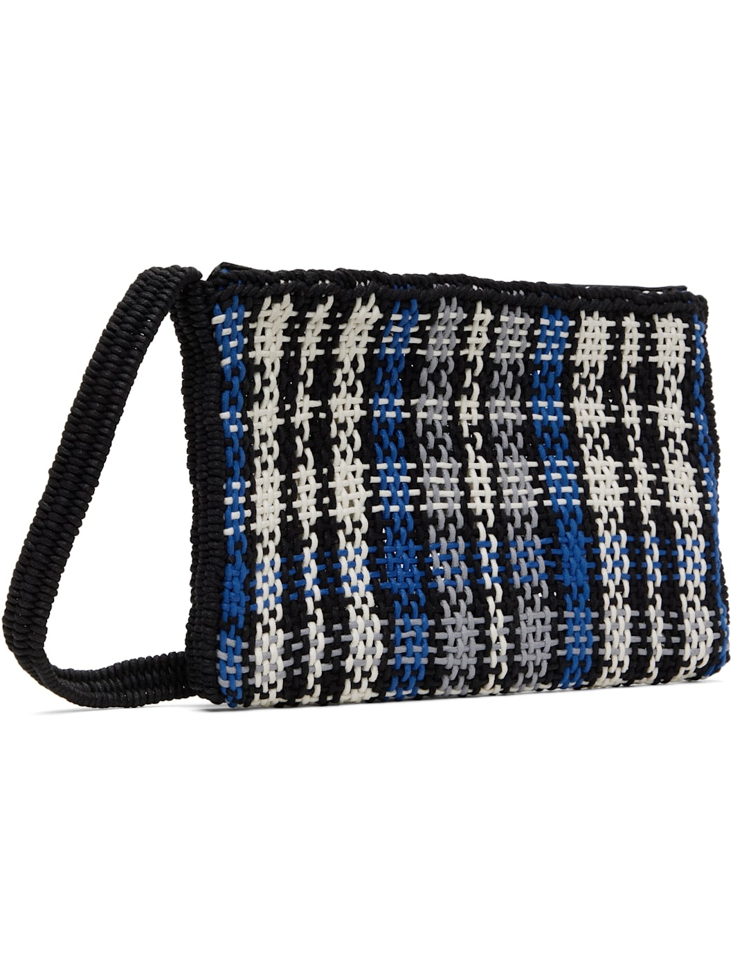Blue & Black Checked Market Bag - 3