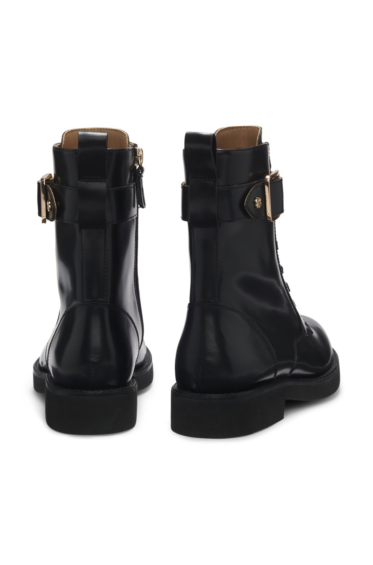 LEATHER BOOTS WITH BUCKLE DETAIL - 4