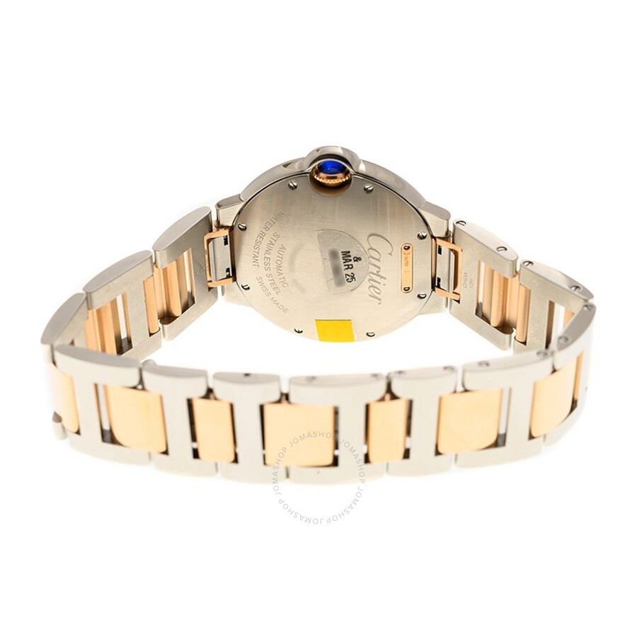 Cartier Ballon Bleu 36 Automatic 18kt Rose Gold and Stainless Steel Silver Dial Ladies Watch W2BB003 - 3