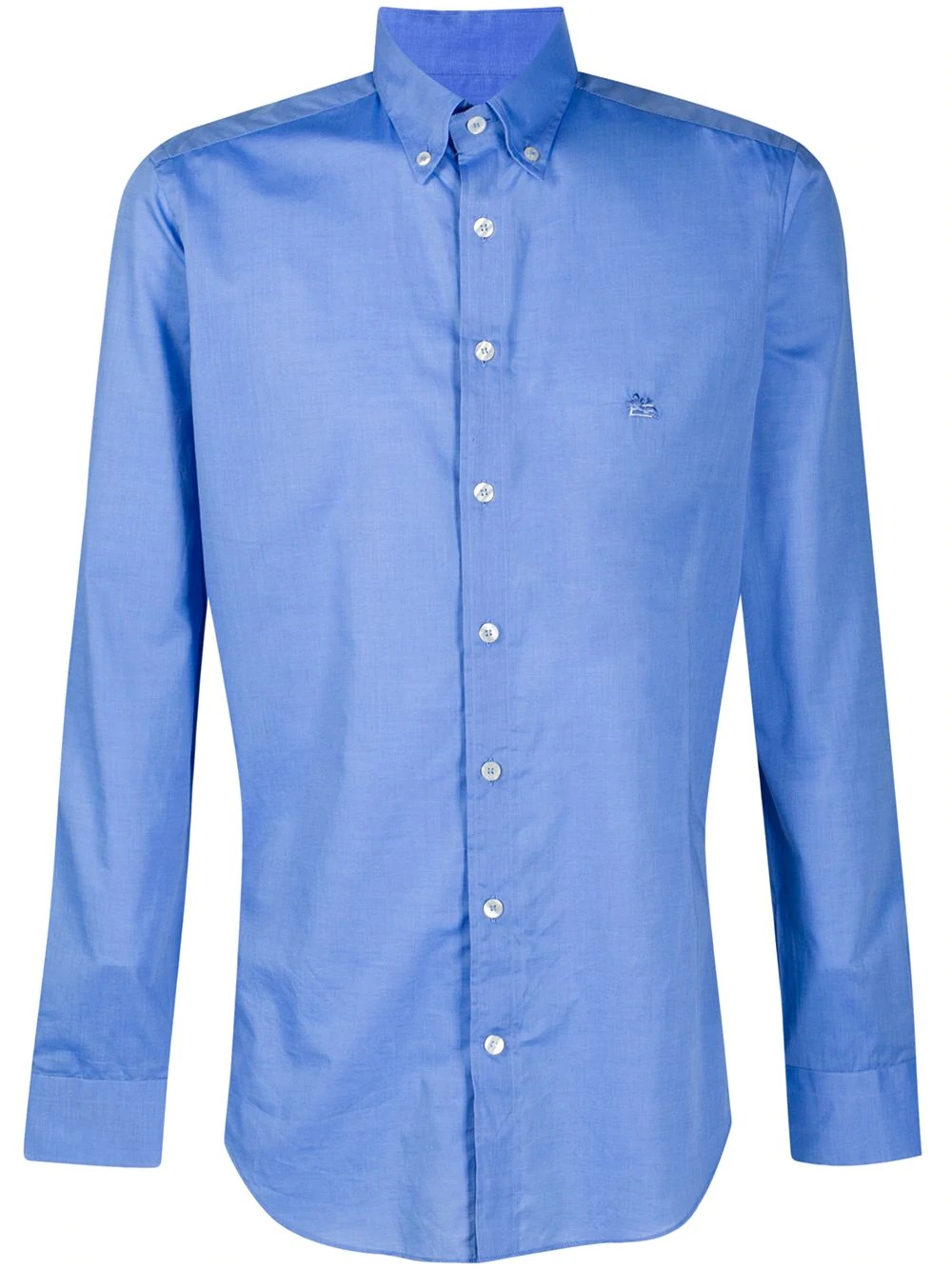 embroidered logo button-down shirt - 1