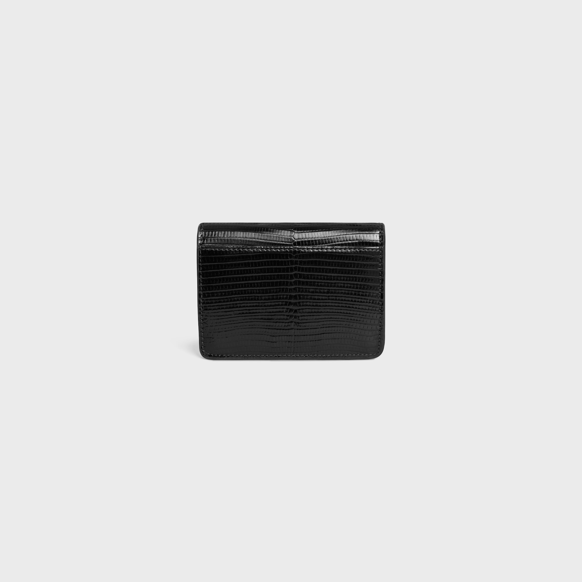 CARD HOLDER WITH FLAP TRIOMPHE in lizard - 3