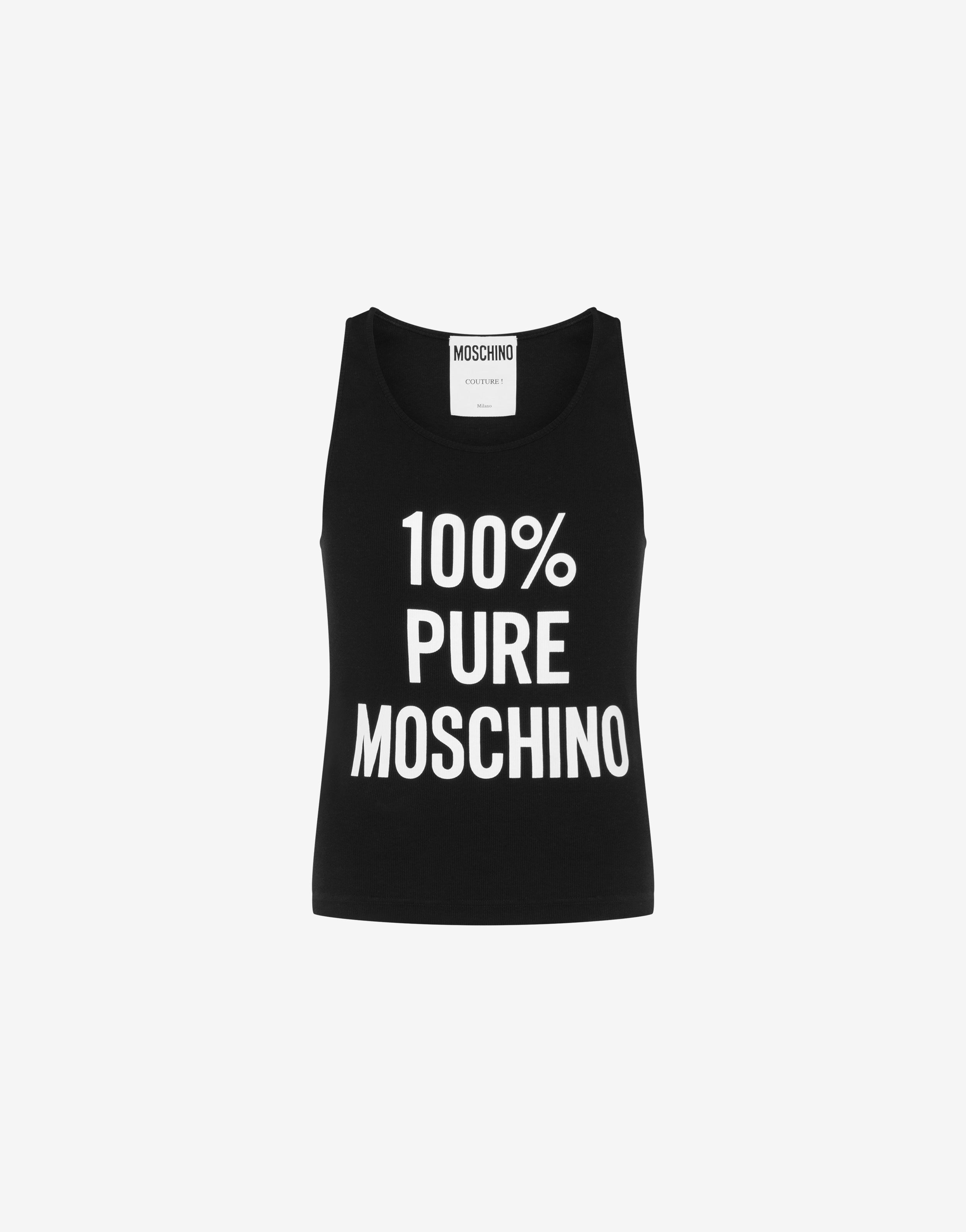 100% PURE MOSCHINO STRETCH COTTON TANK TOP - 1