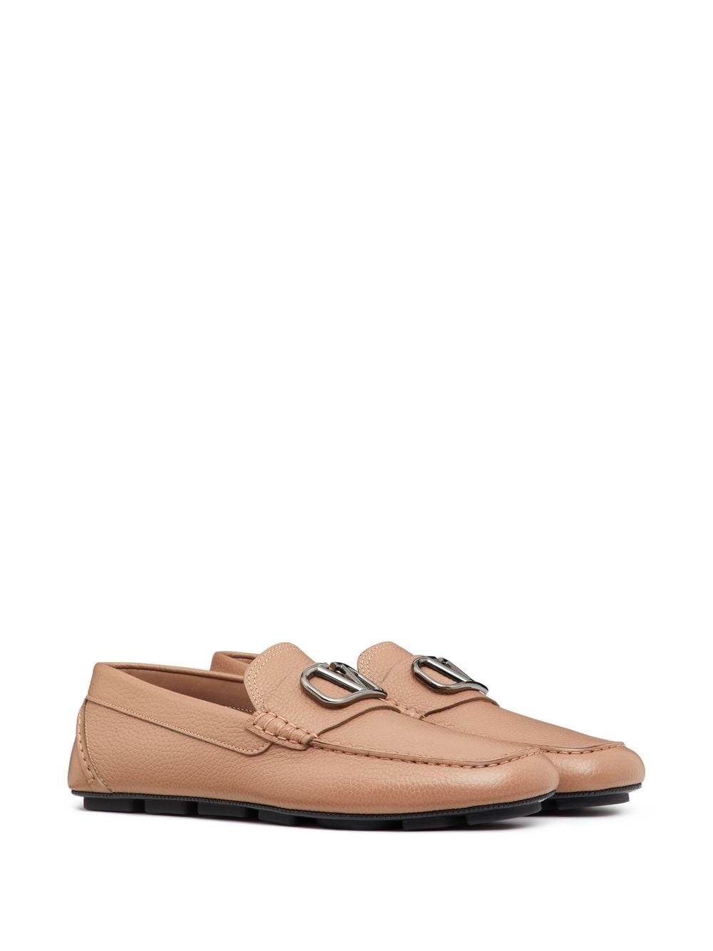 VLogo Signature leather driving shoes - 2