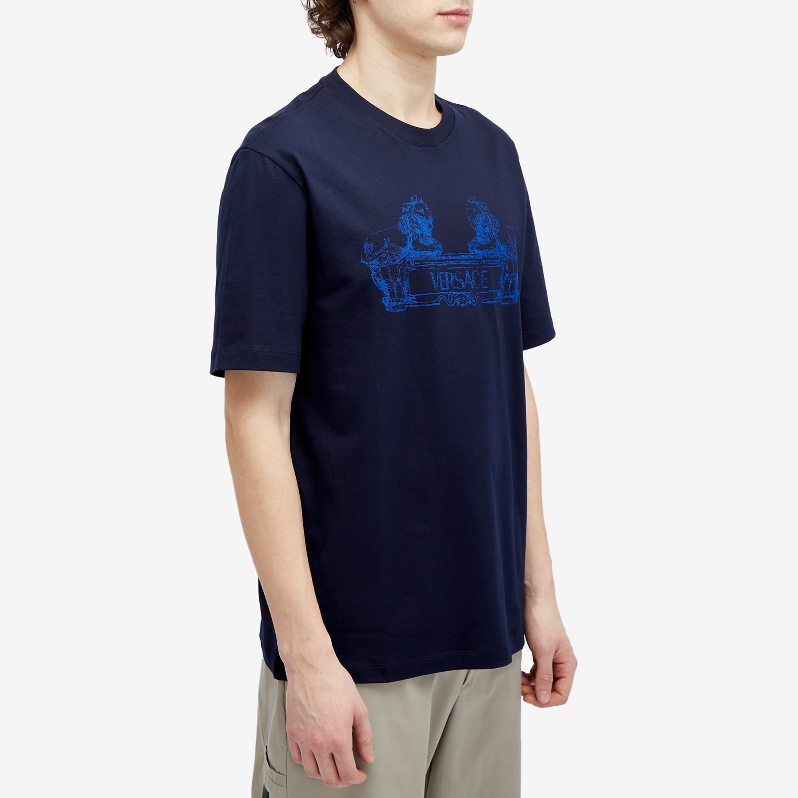 【関税＆送料込み】Versace Versace Cartouche T-Shirt In Seq VERSACE Versace Cartouche Print Tee | endclothing | REVERSIBLE