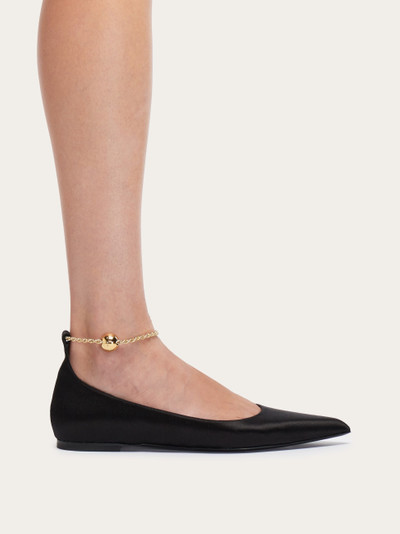 FERRAGAMO Ballet flat with ankle chain outlook