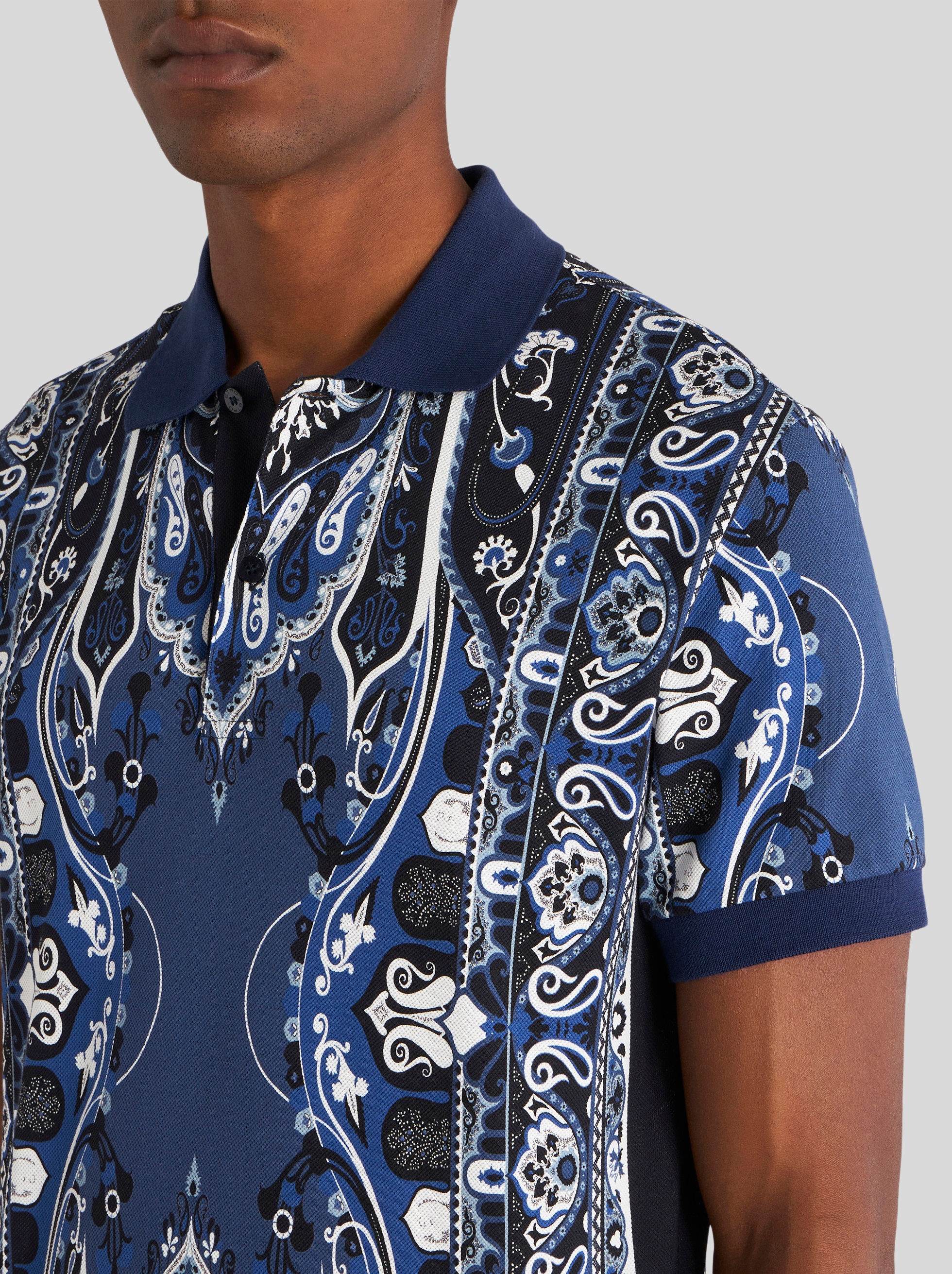 PAISLEY PRINT POLO SHIRT - 3