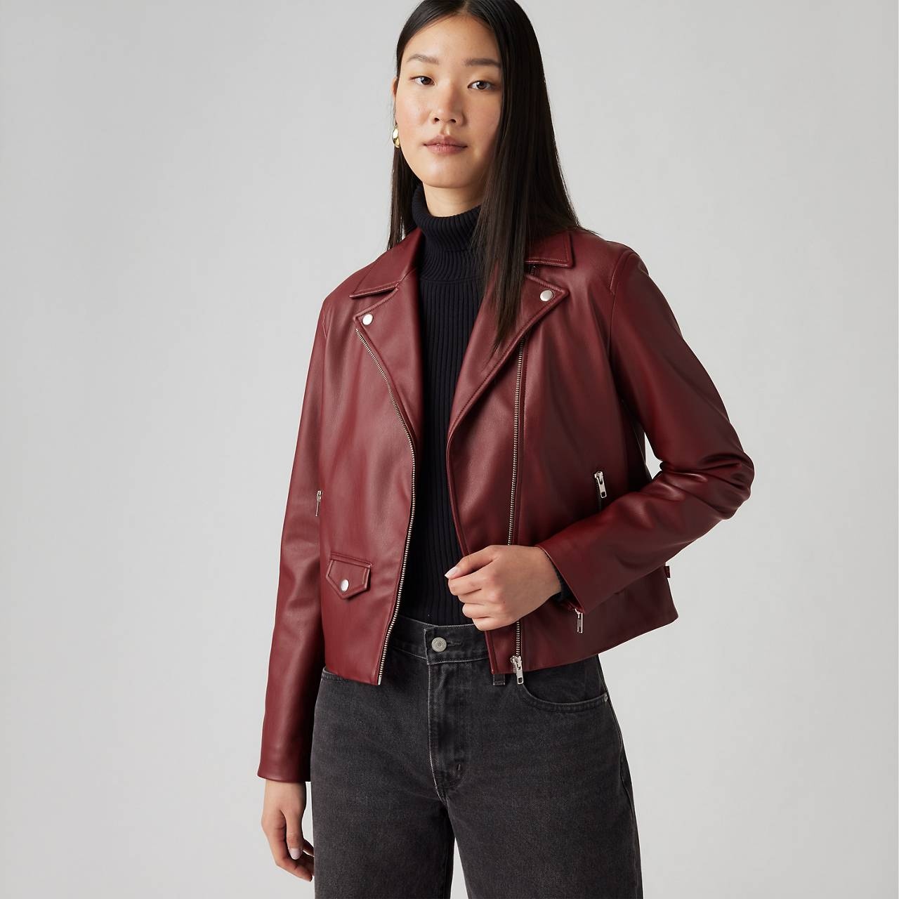 LELOU SHRUNKEN MOTO JACKET - 2