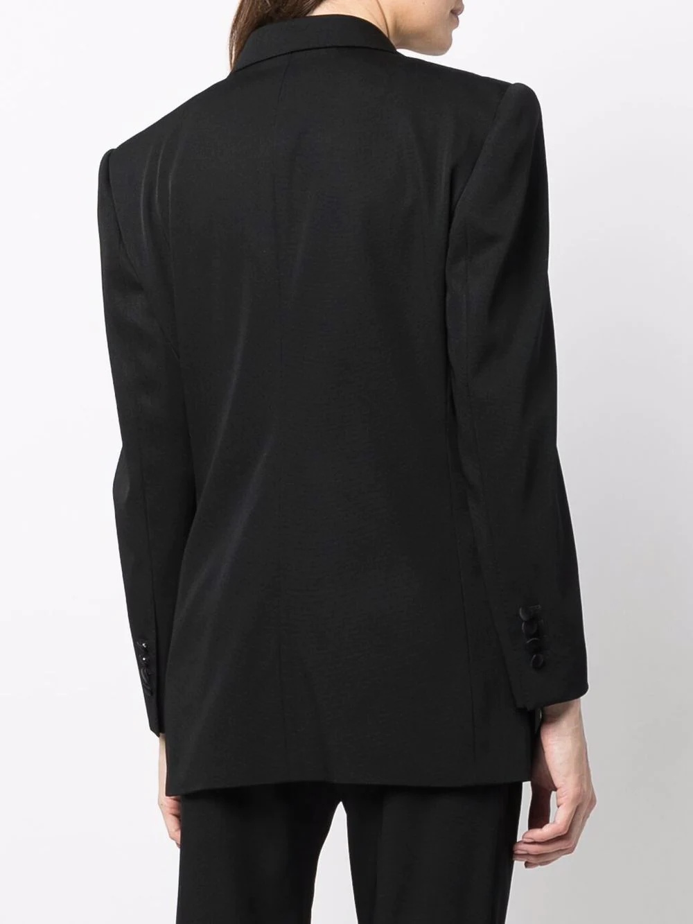 silk-lapels double-breasted blazer - 4