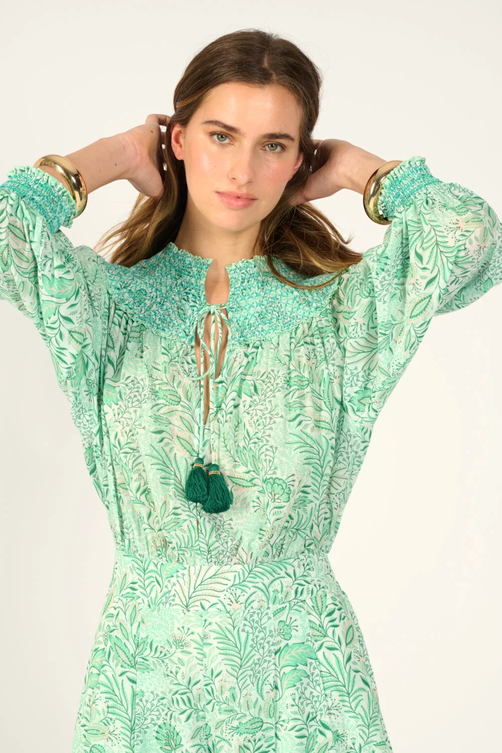 Short Jumpsuit Janna - Green Palmarosa - 1