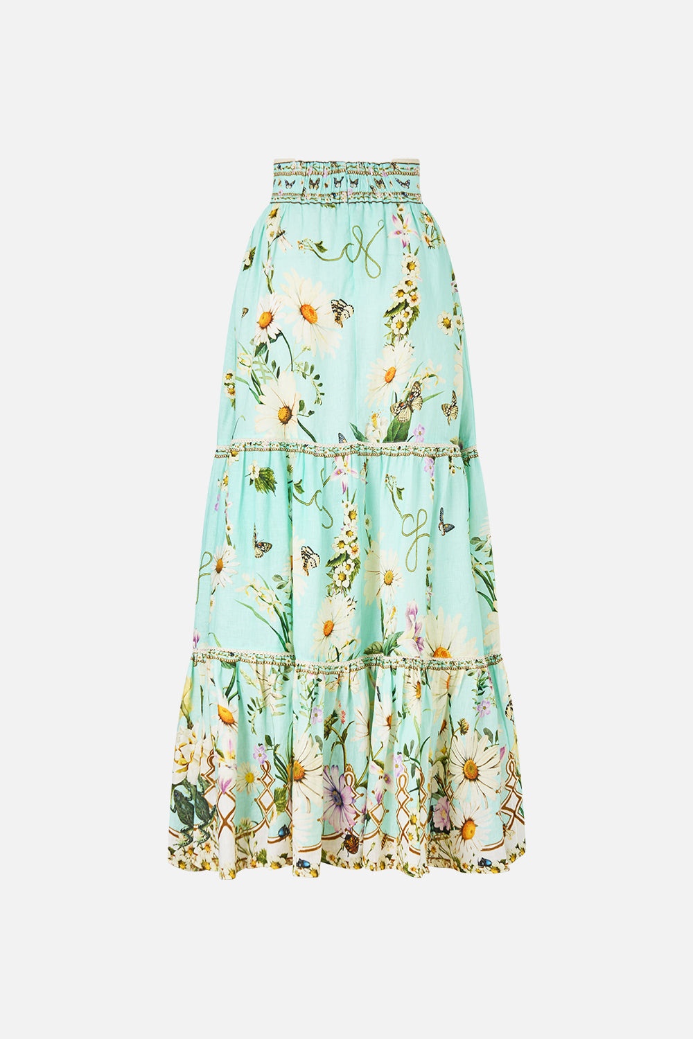 HIGH WAISTED TIERED SKIRT - 8