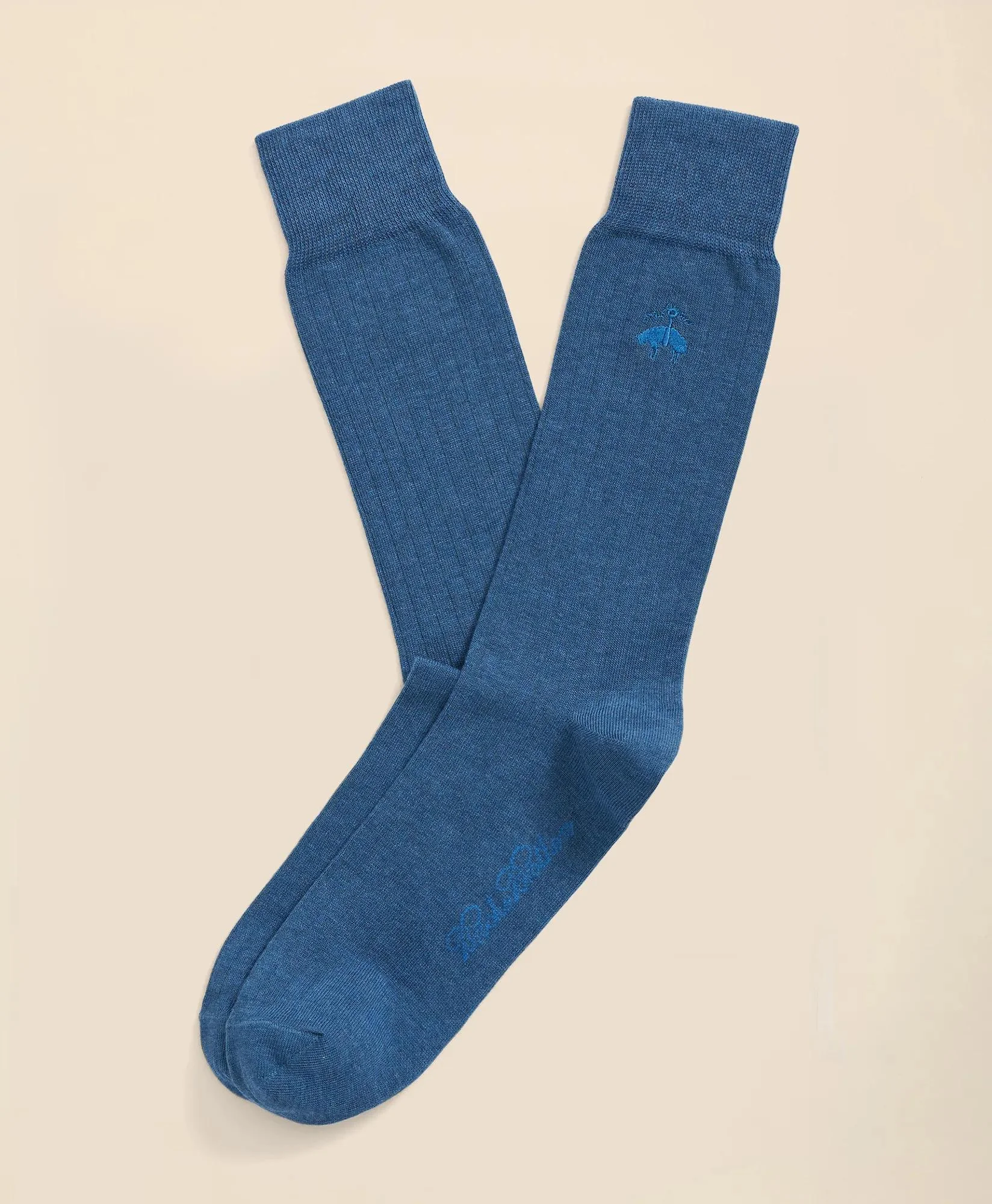 Cotton Blend Ribbed Socks - 1