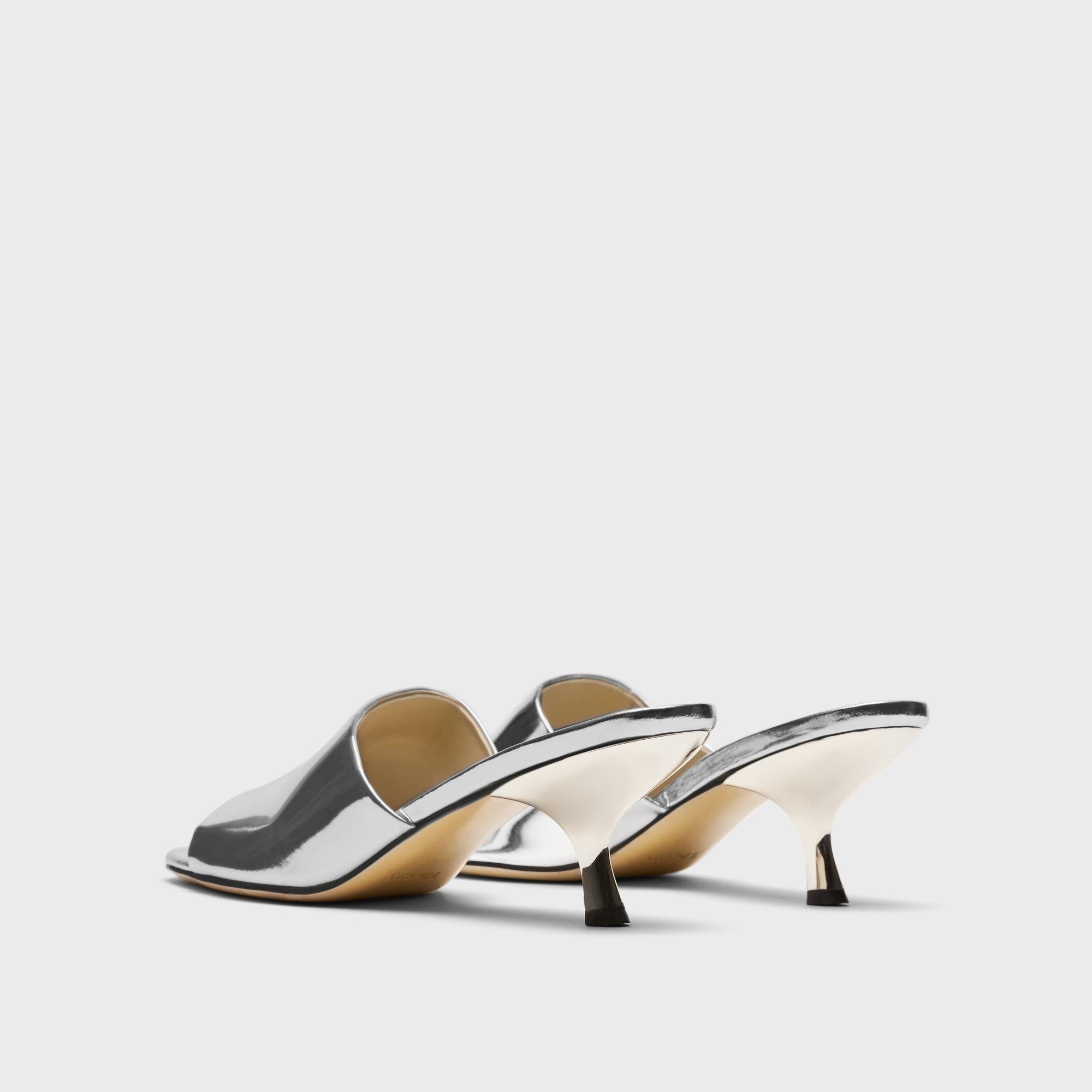 Mule Sandal in Metallic Leather - 4