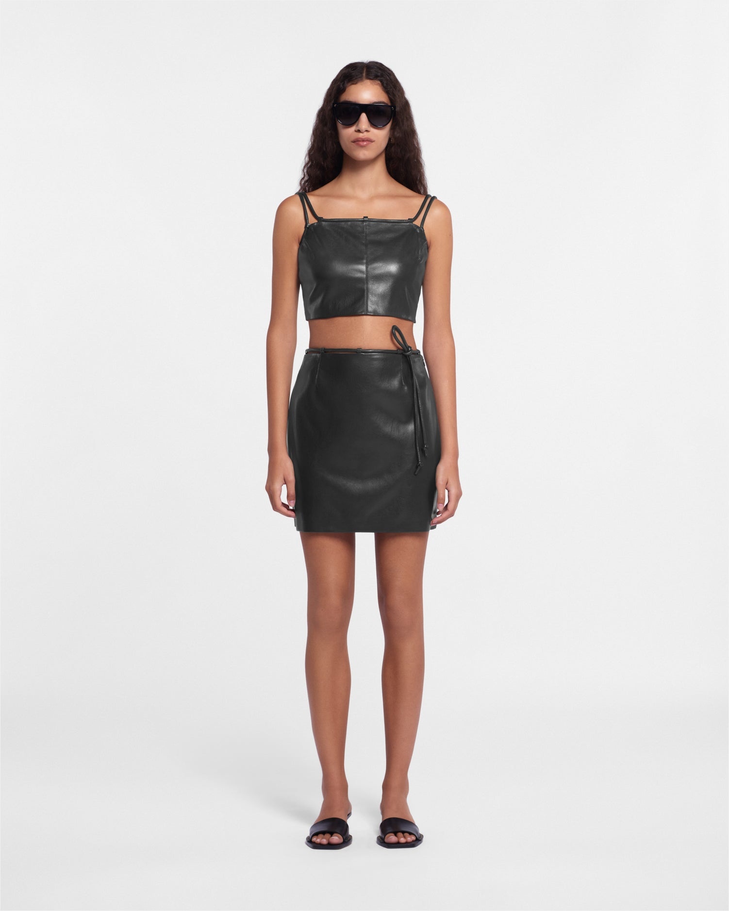 LONNE - OKOBOR™ alt-leather skirt - Black - 2
