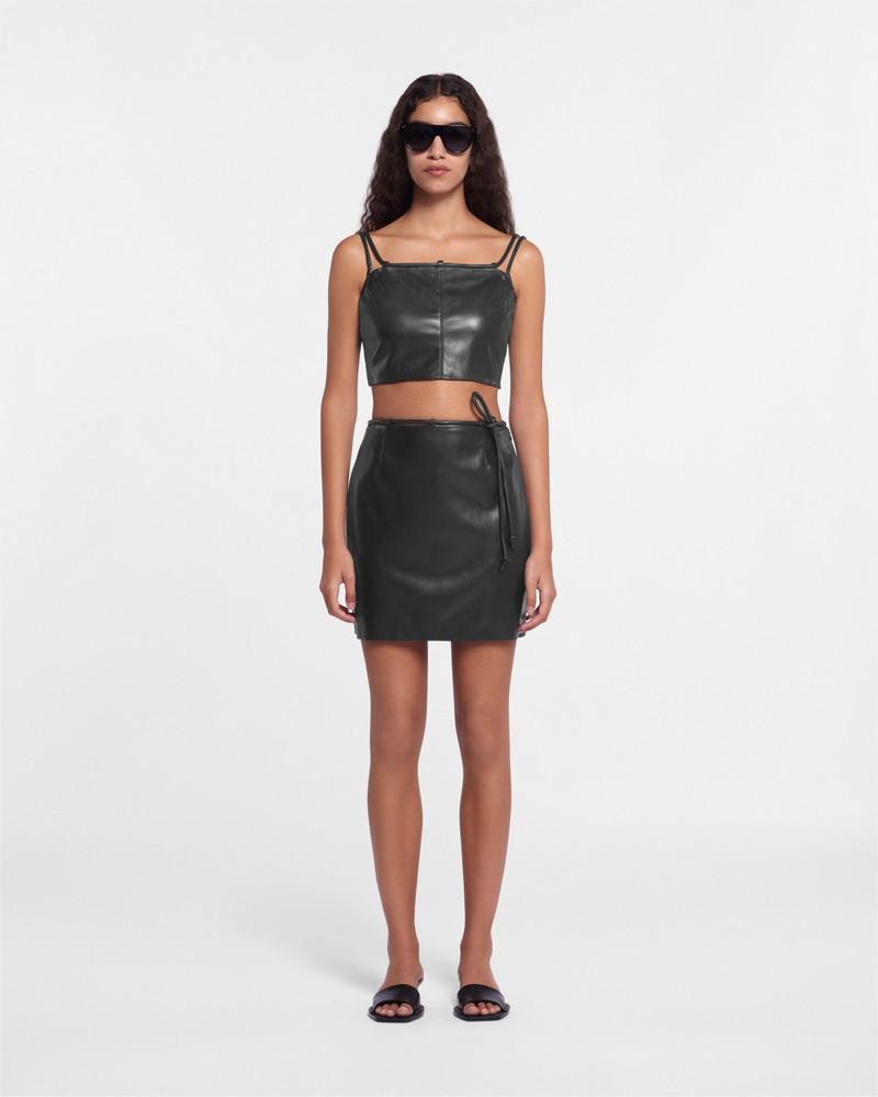 Nanushka LONNE - OKOBOR™ alt-leather skirt - Black outlook