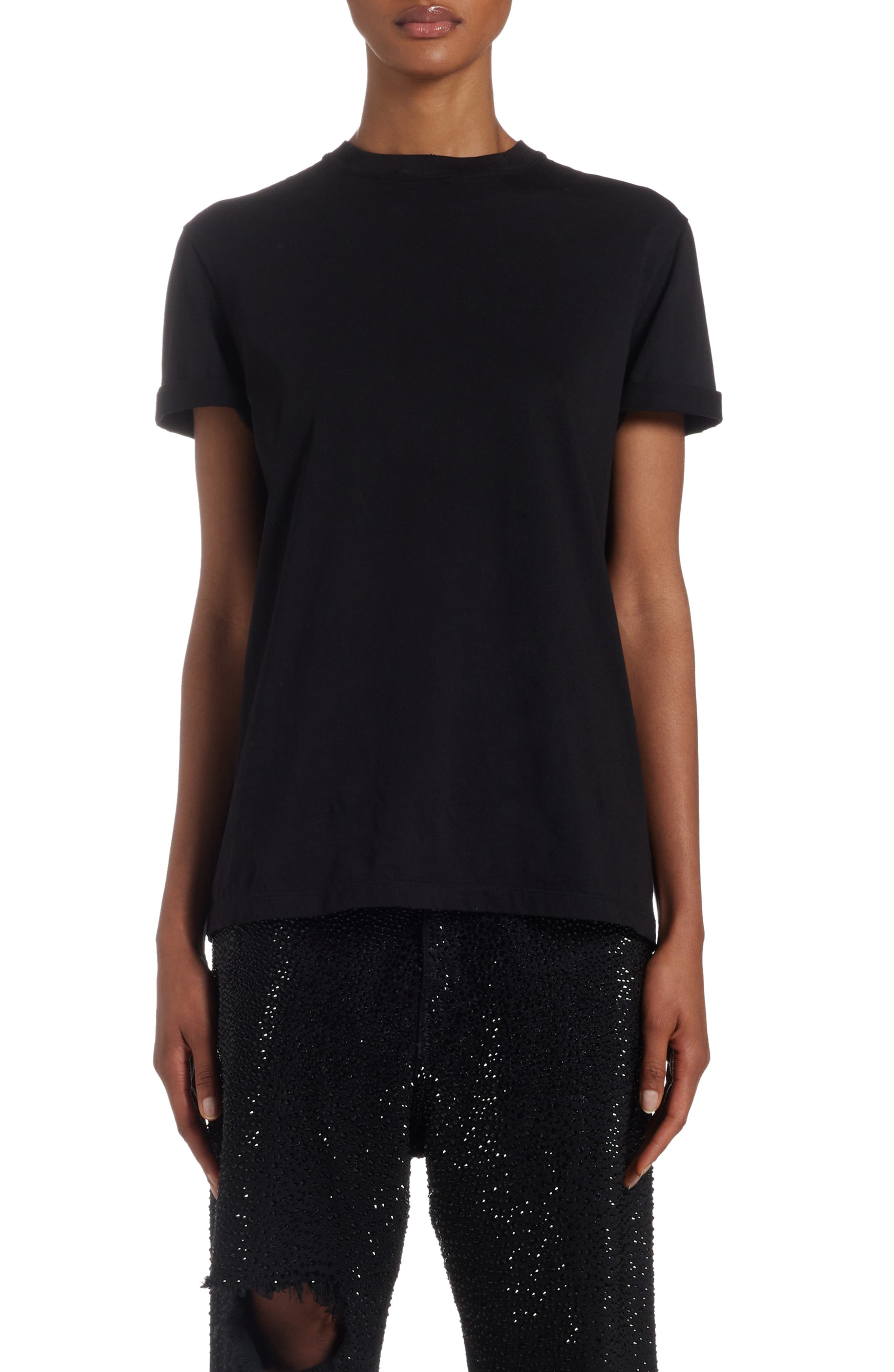 Distressed Slim Fit Cotton Jersey T-Shirt - 1